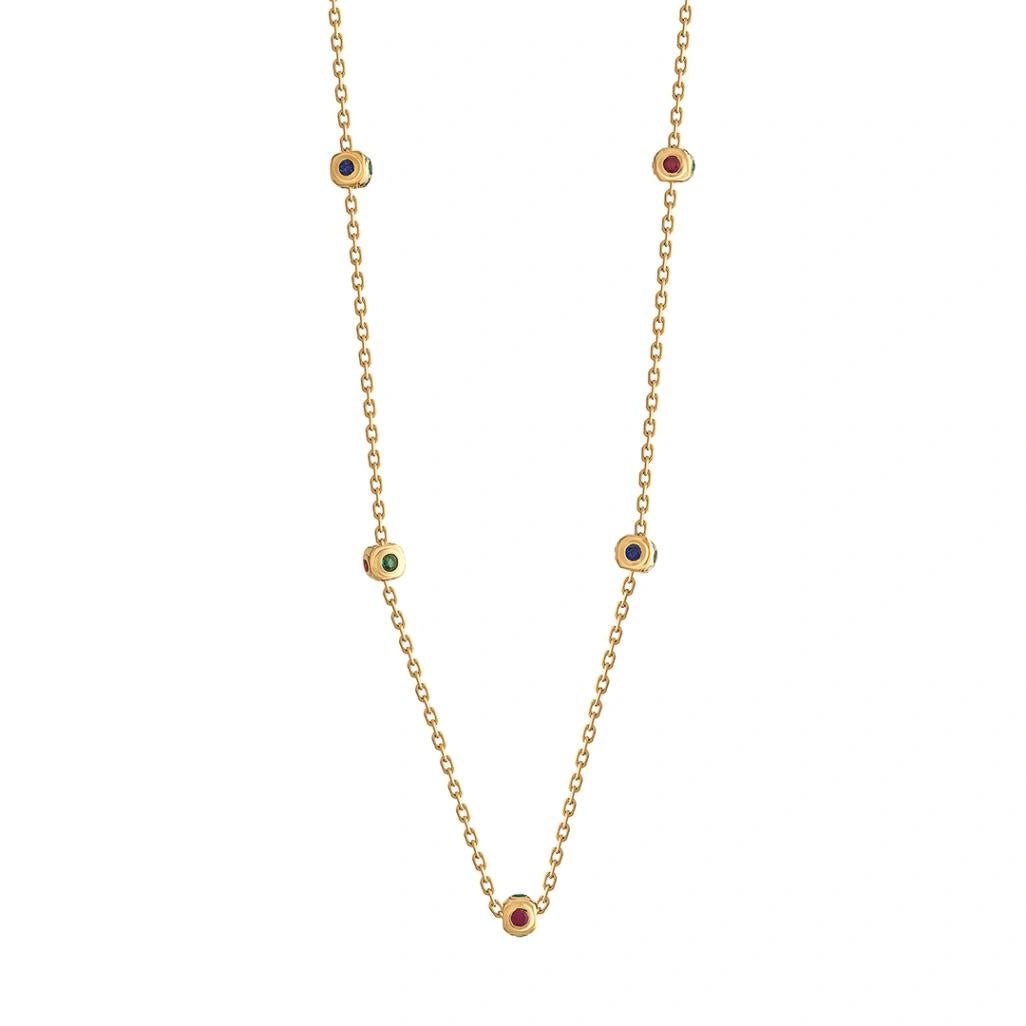 Aria Rainbow Dot Necklace - Zen Diamond India