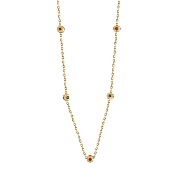 Aria Rainbow Dot Necklace - Zen Diamond India