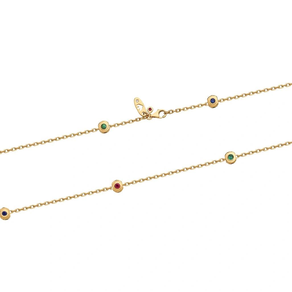 Aria Rainbow Dot Necklace - Zen Diamond India