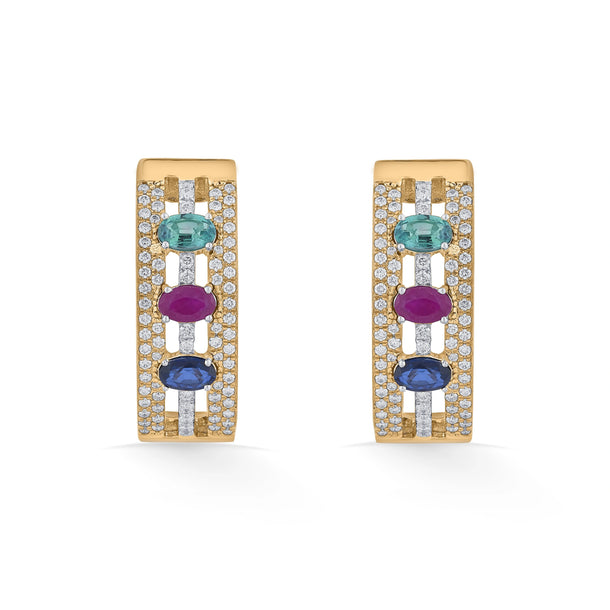 Toren Vivid Harmony Luxe Earrings - Zen Diamond India