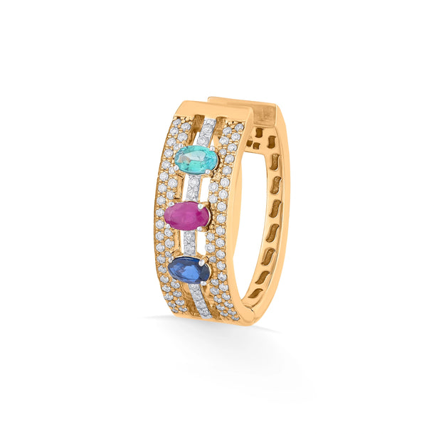 Toren Vivid Harmony Luxe Earrings - Zen Diamond India