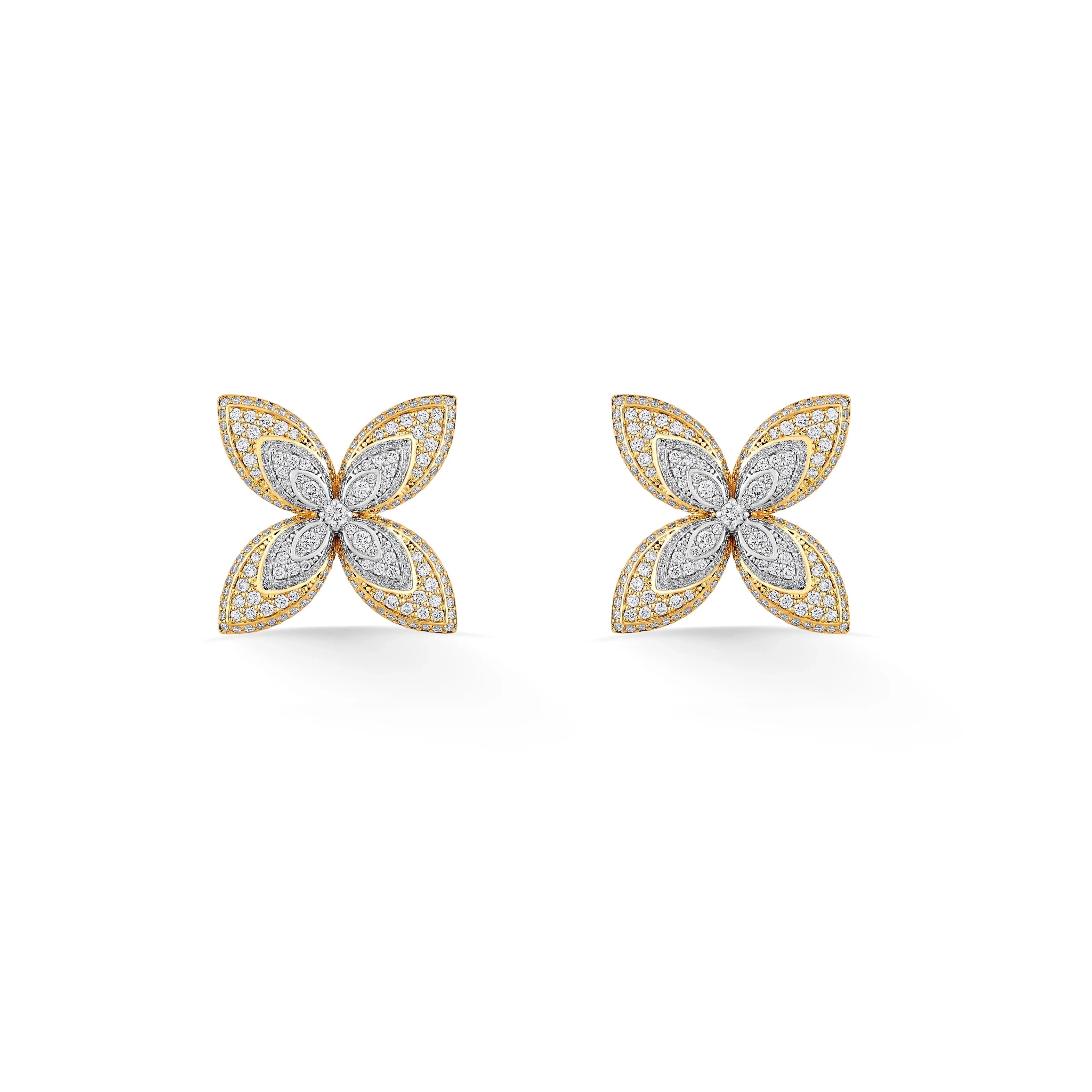 Bloom Radiance Diamond Earrings - Zen Diamond India
