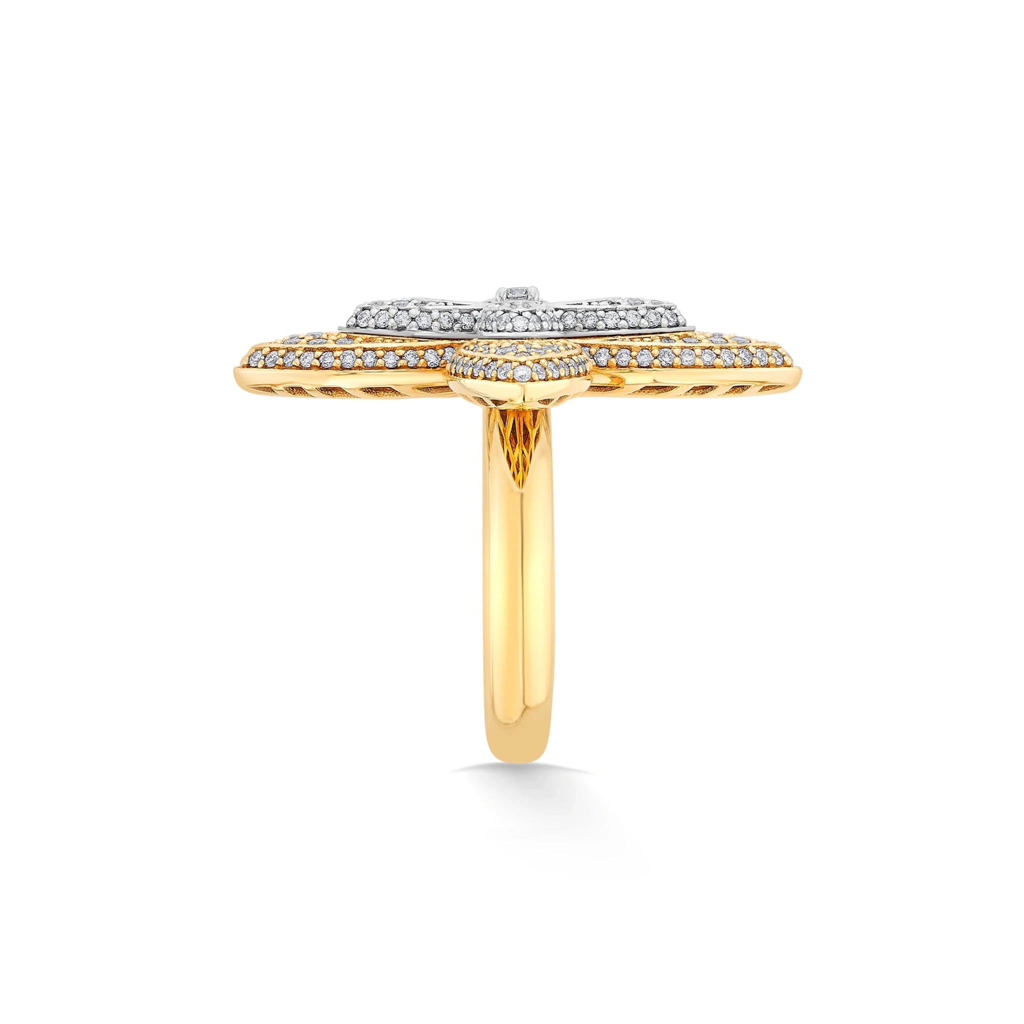 Bloom Regal Blossom Spark Ring - Zen Diamond India