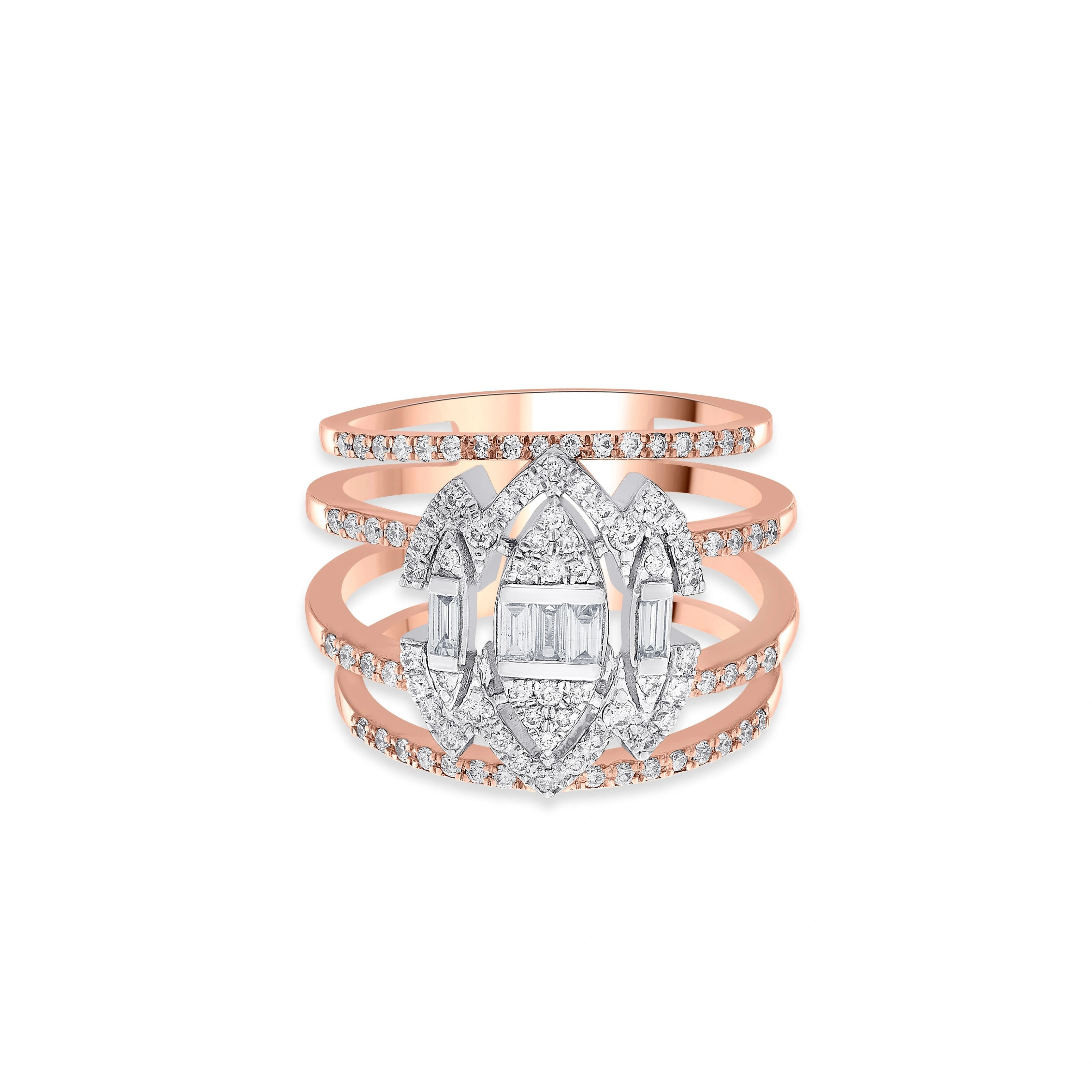 Enchante Royal Diamond Citadel Stacker Ring