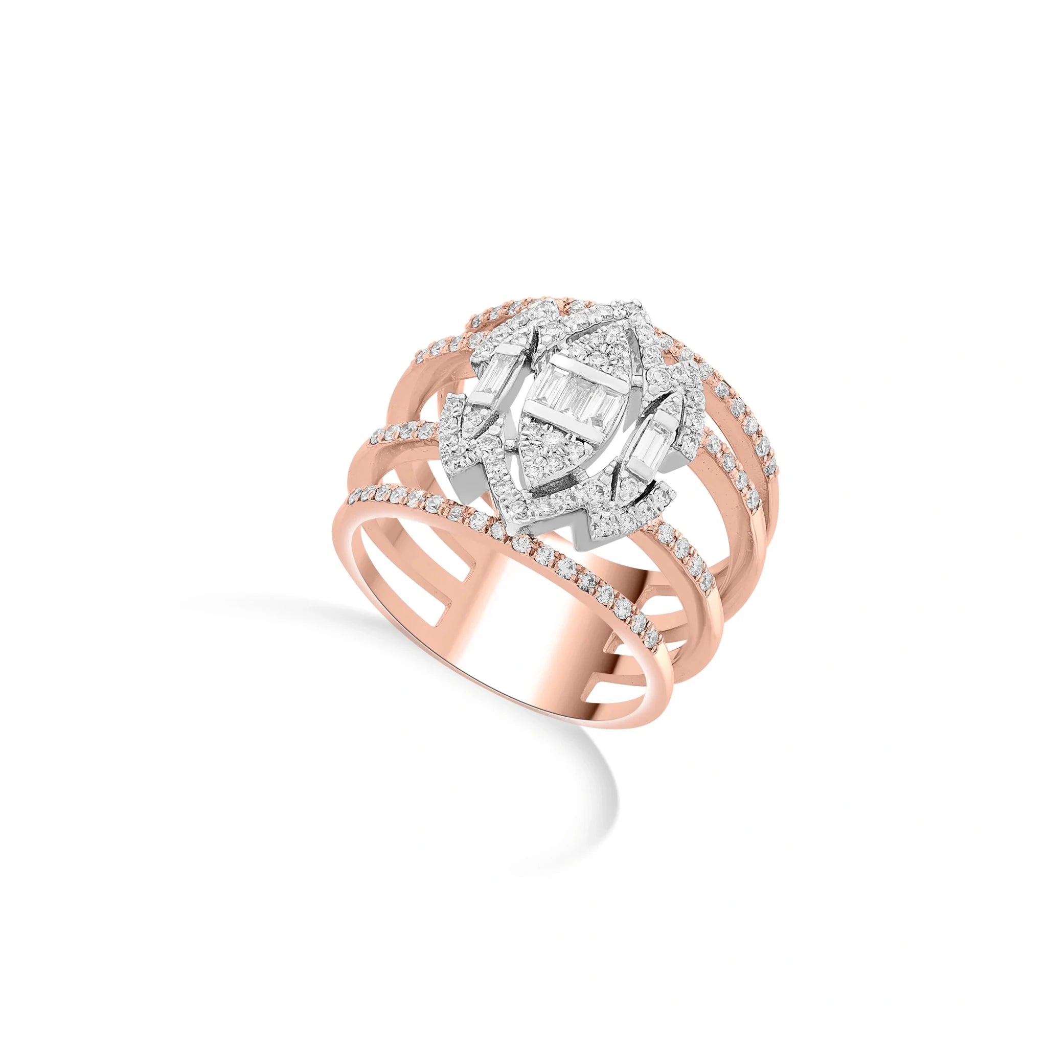 Enchante Royal Diamond Citadel Stacker Ring - Zen Diamond India
