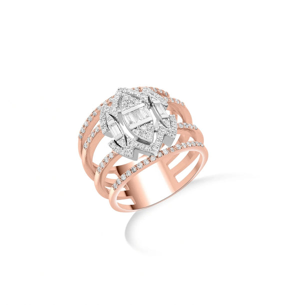 Enchante Royal Diamond Citadel Stacker Ring - Zen Diamond India