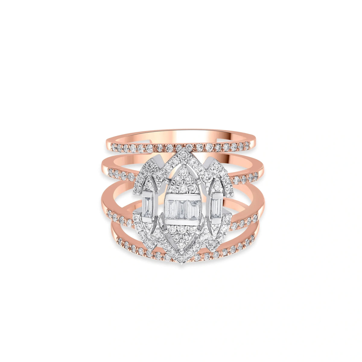 Enchante Royal Diamond Citadel Stacker Ring - Zen Diamond India