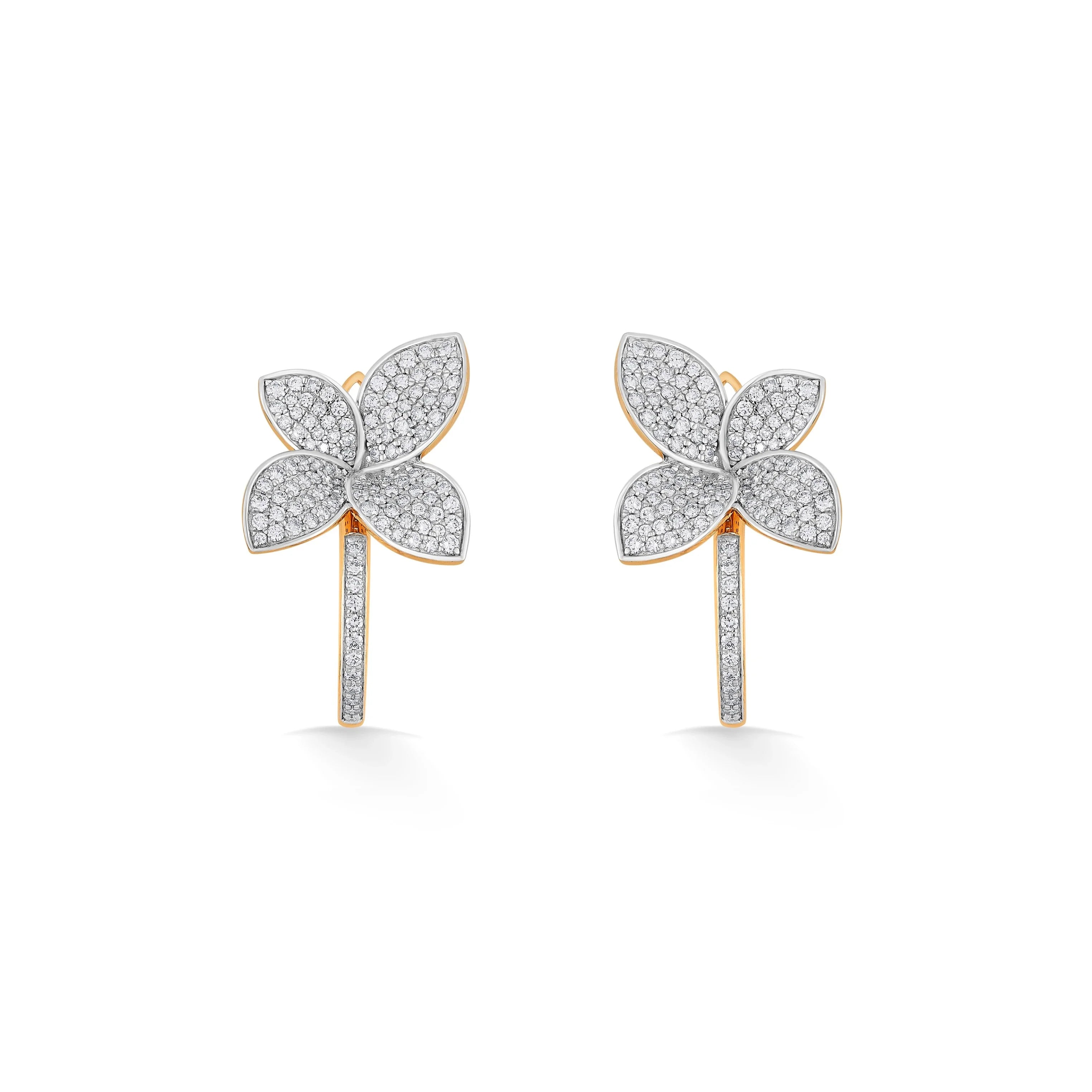 Bloom Radiant Diamond Earrings - Zen Diamond India