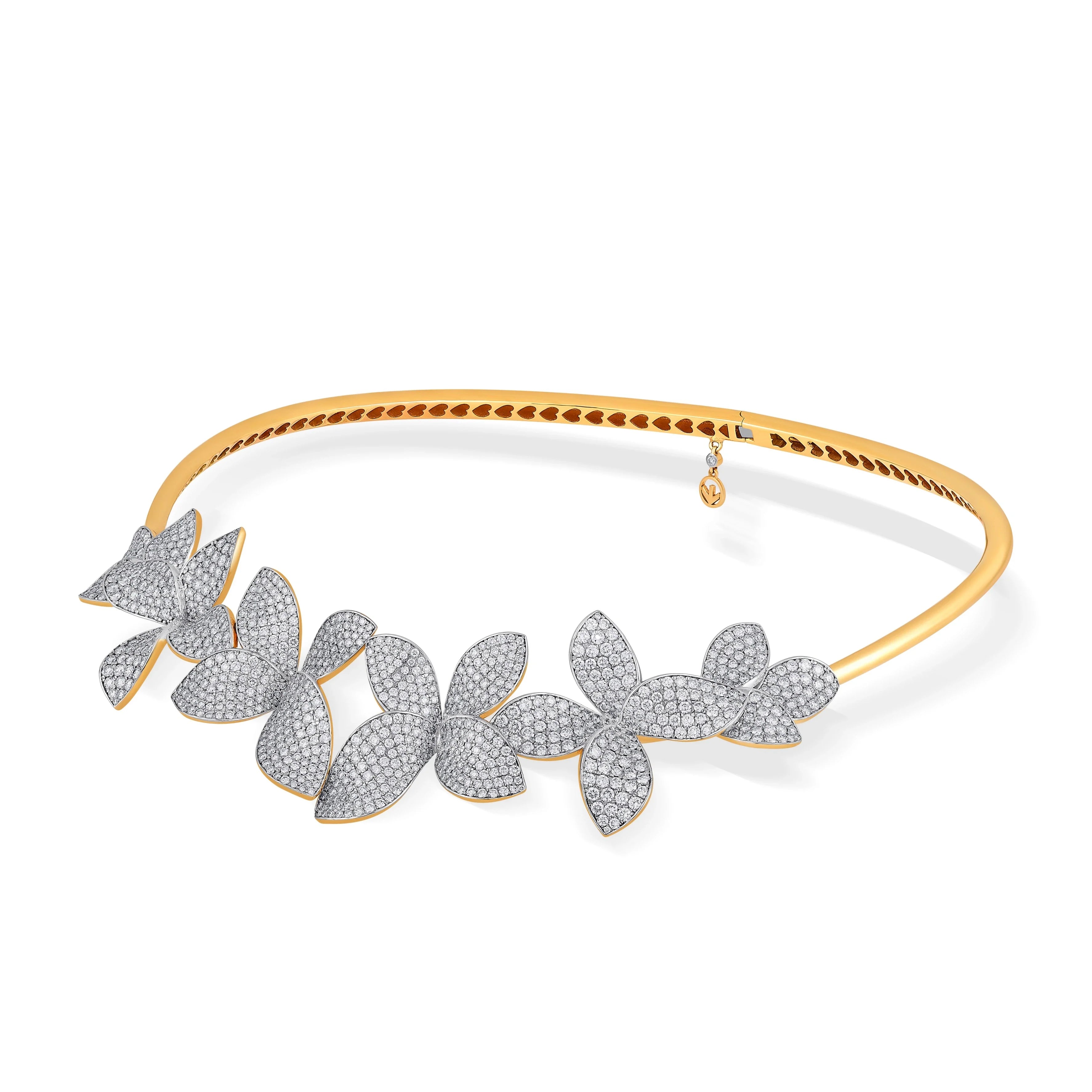 Bloom Frosted Petal Choker - Zen Diamond India