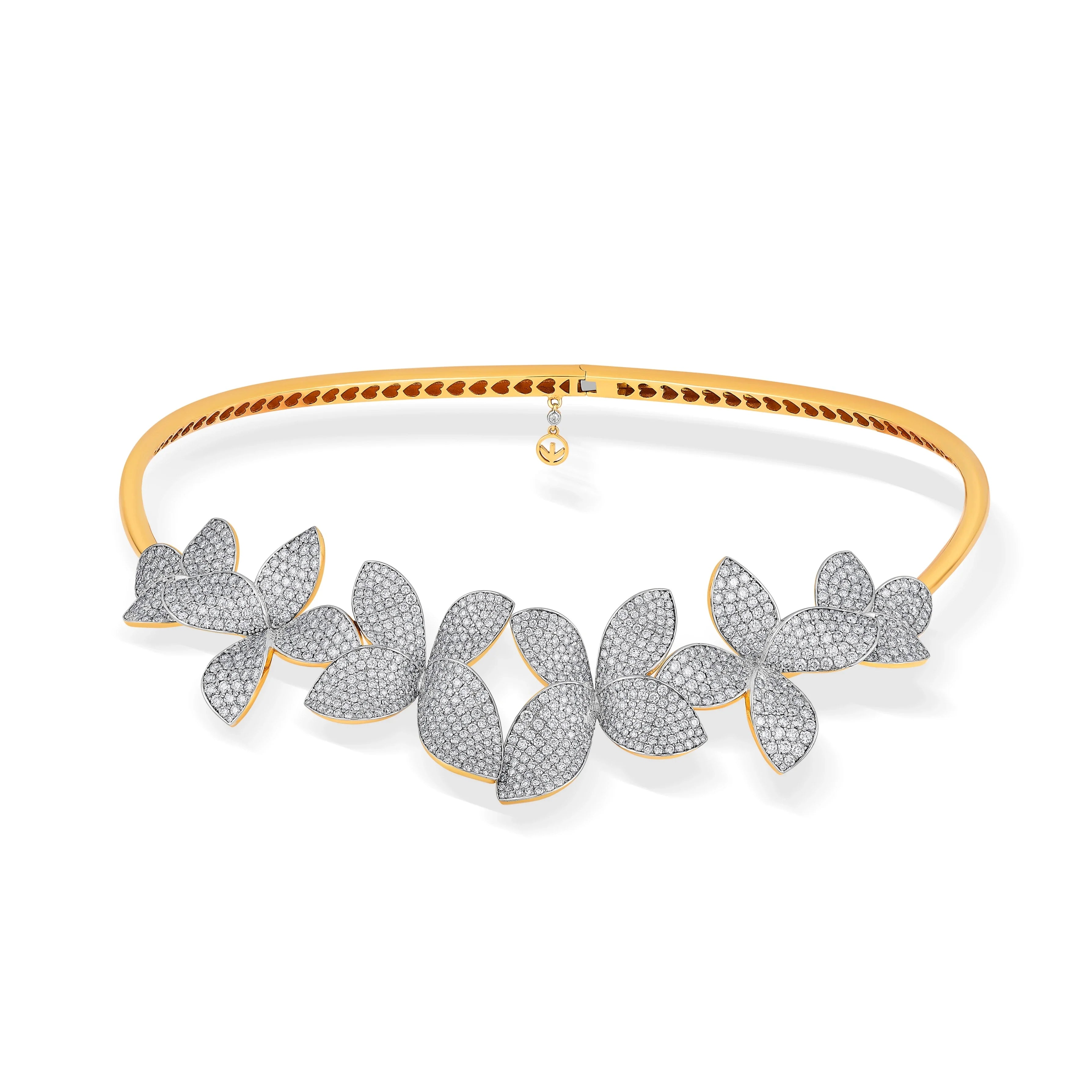 Bloom Frosted Petal Choker - Zen Diamond India