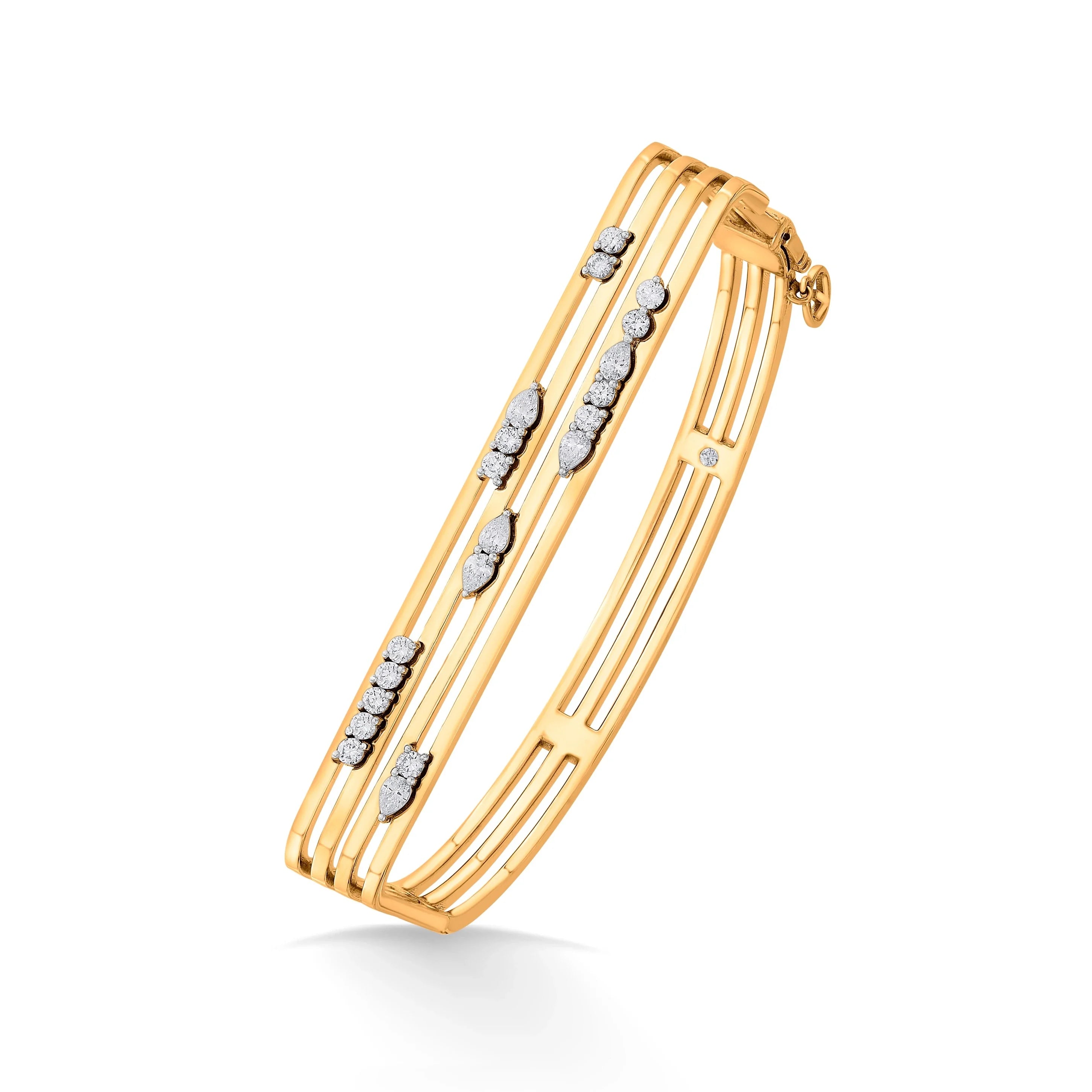 Soiree Glam Grid Power Bangle - Zen Diamond India