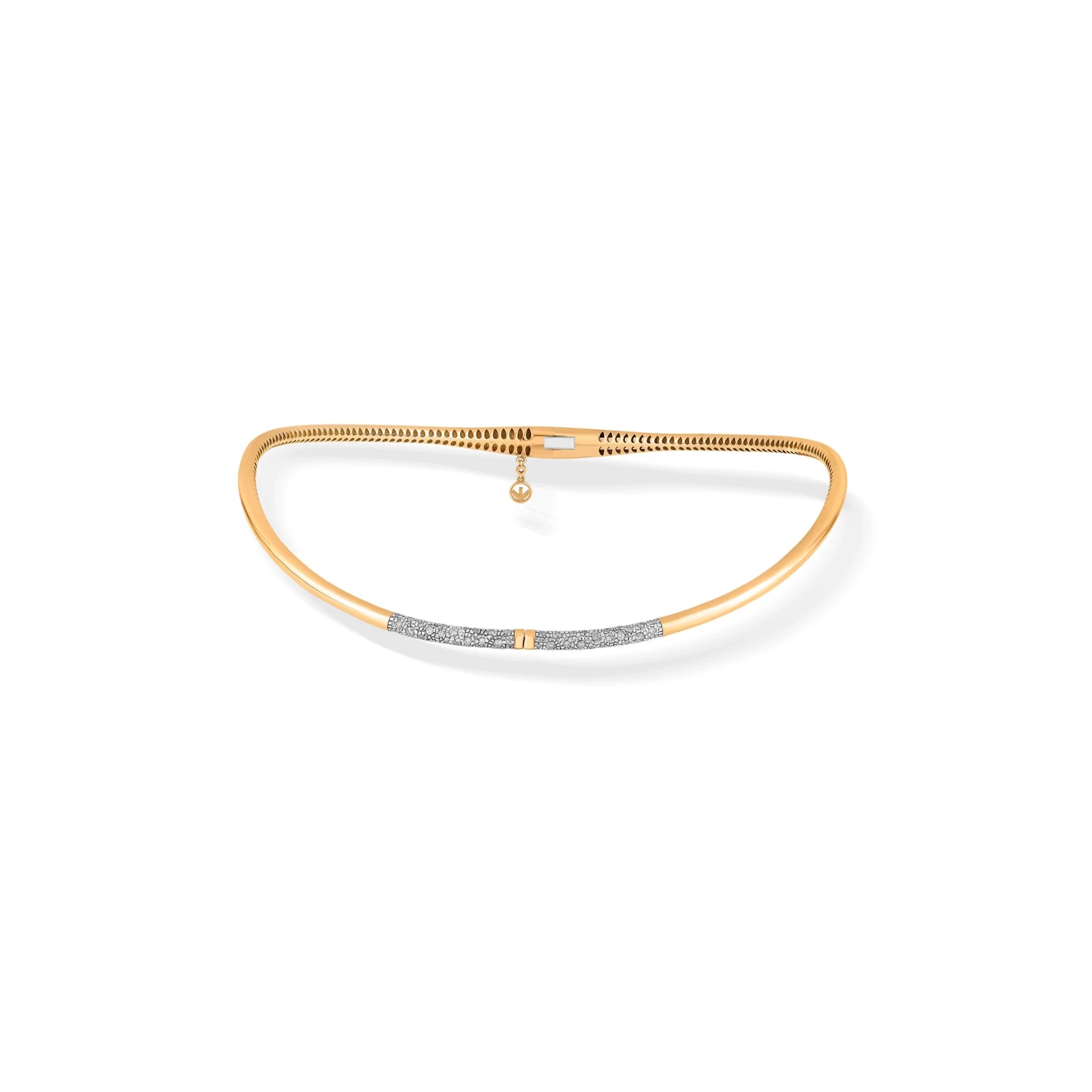 Soiree Sleek Curve Diamond Choker - Zen Diamond India