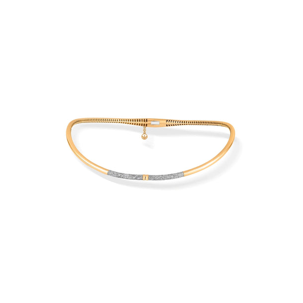 Soiree Sleek Curve Diamond Choker - Zen Diamond India