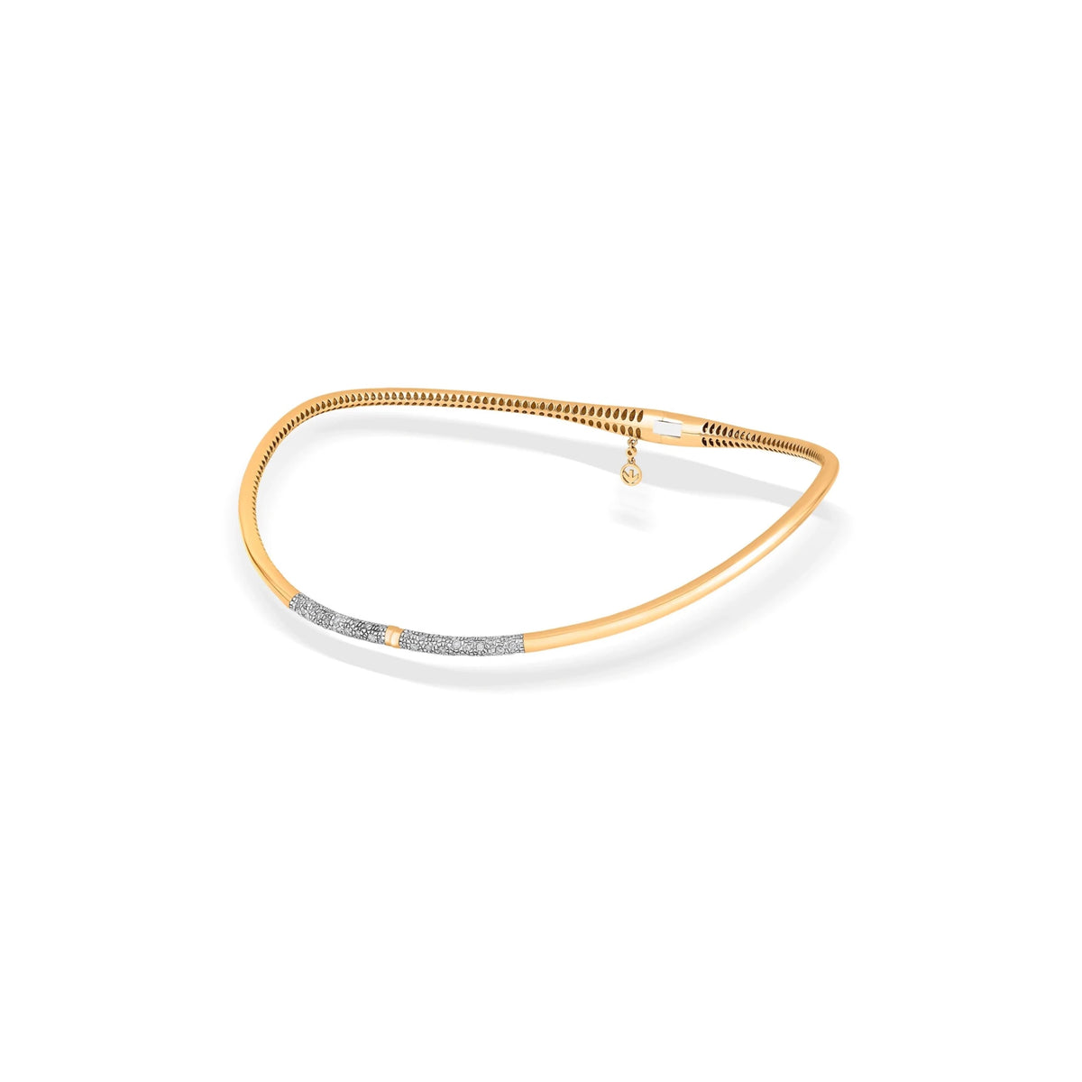 Soiree Sleek Curve Diamond Choker - Zen Diamond India
