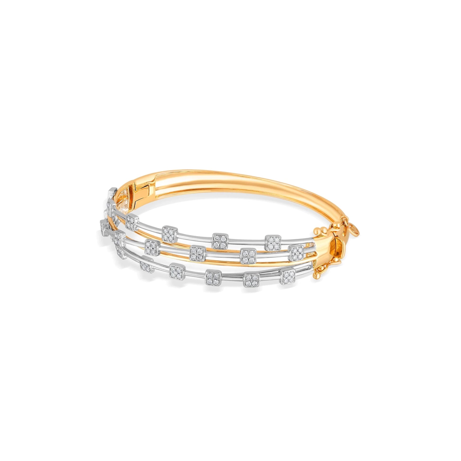 Enchante Quadra - Pop Cuff Bracelet - Zen Diamond India