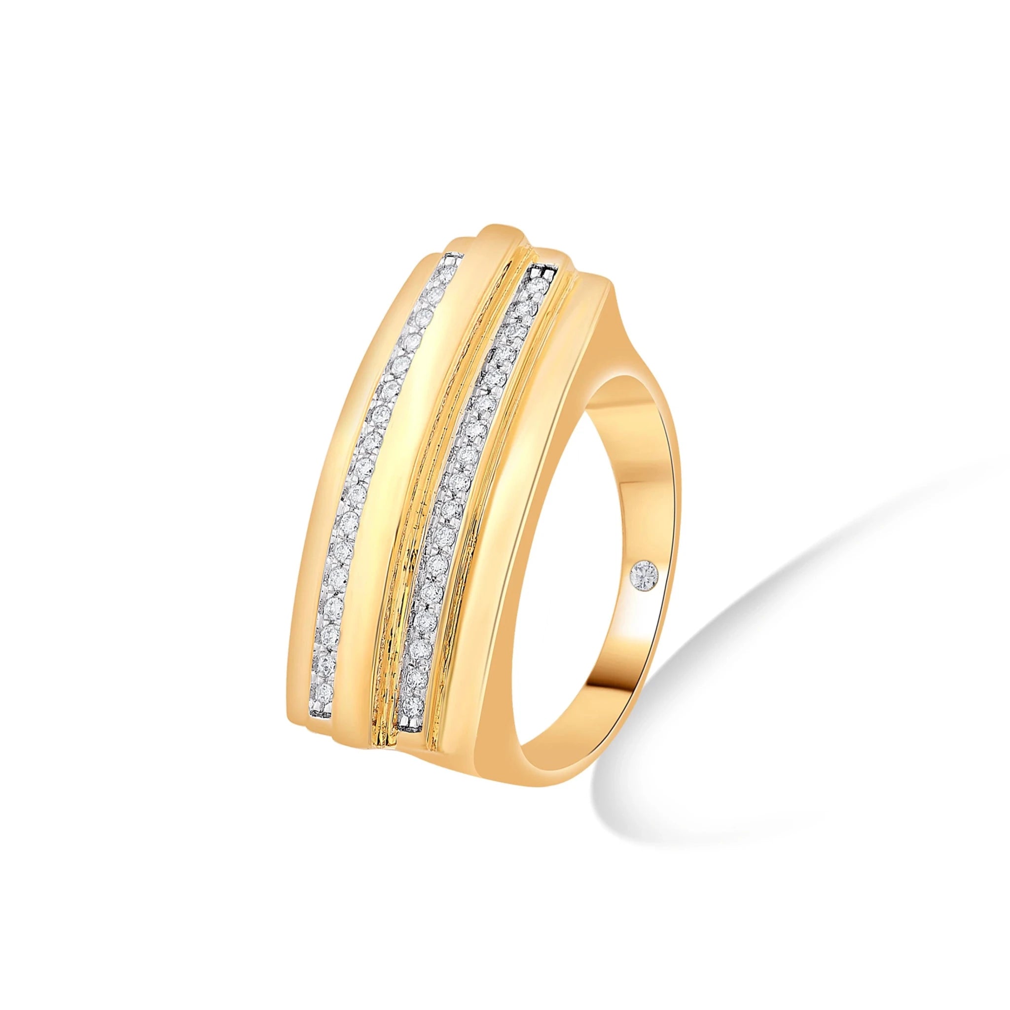 Soiree Gleam Layer Diamond Band - Zen Diamond India