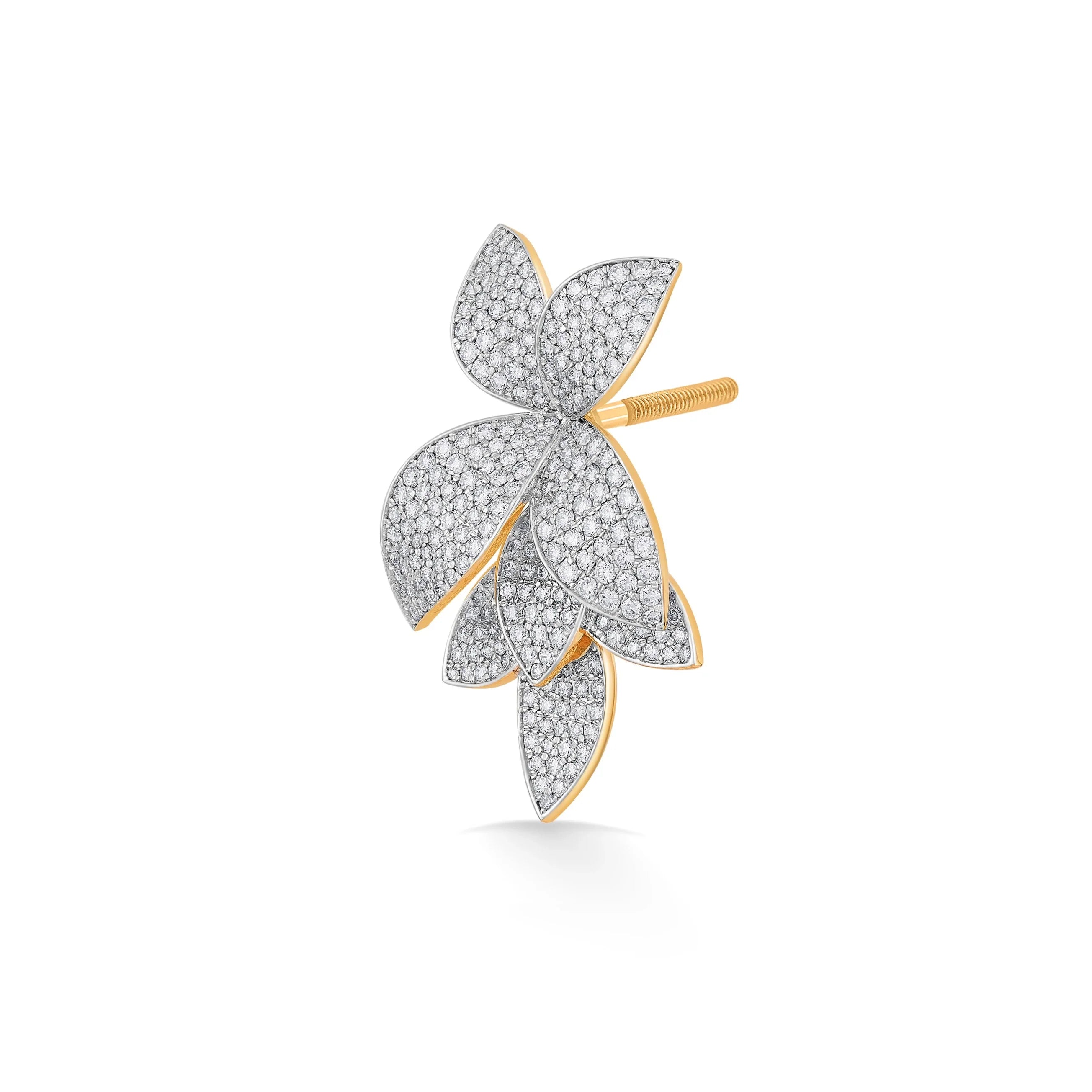 Bloom Majestic Diamond Earrings - Zen Diamond India