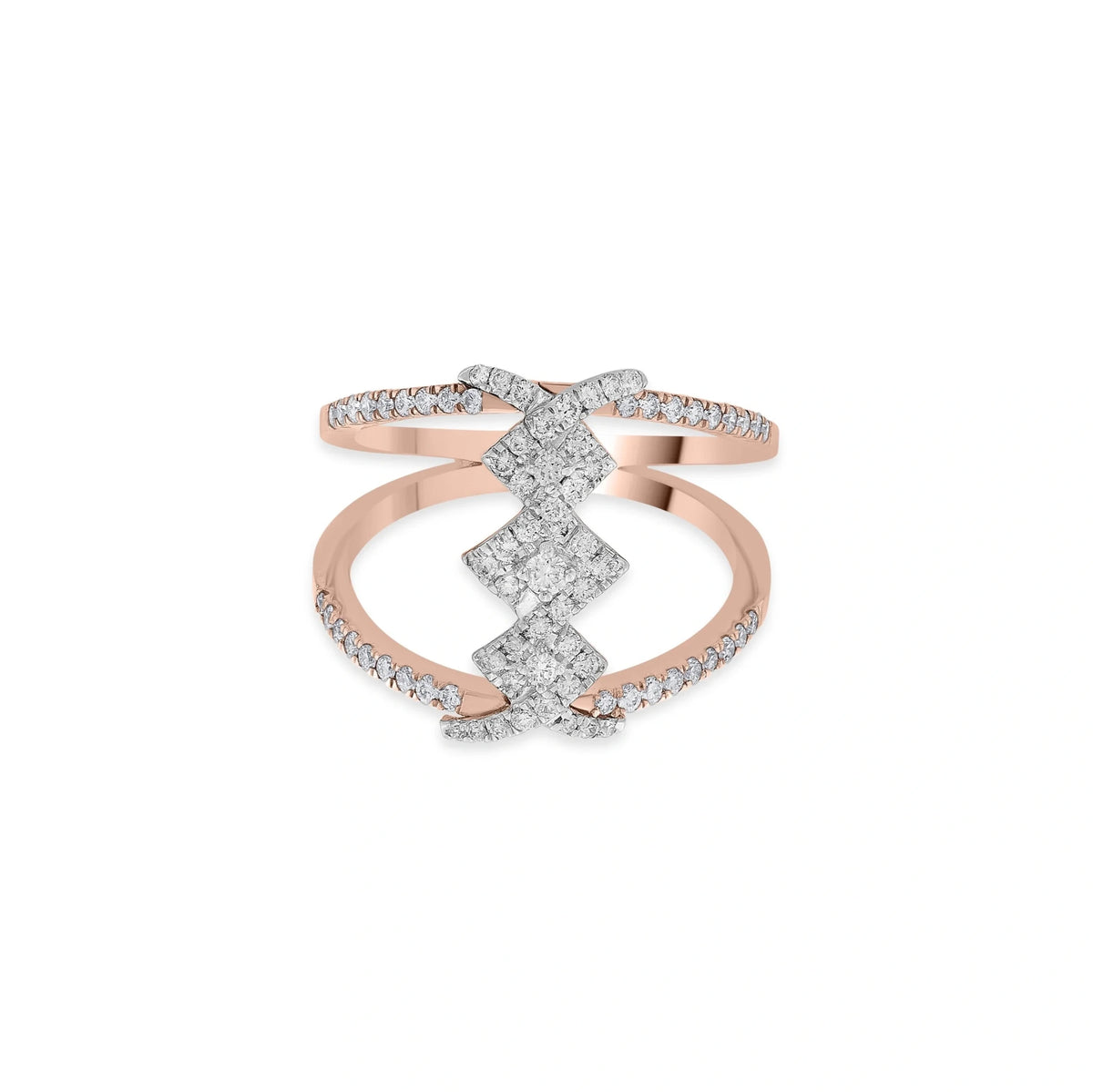 Enchante Floating Diamond Trio Ring - Zen Diamond India