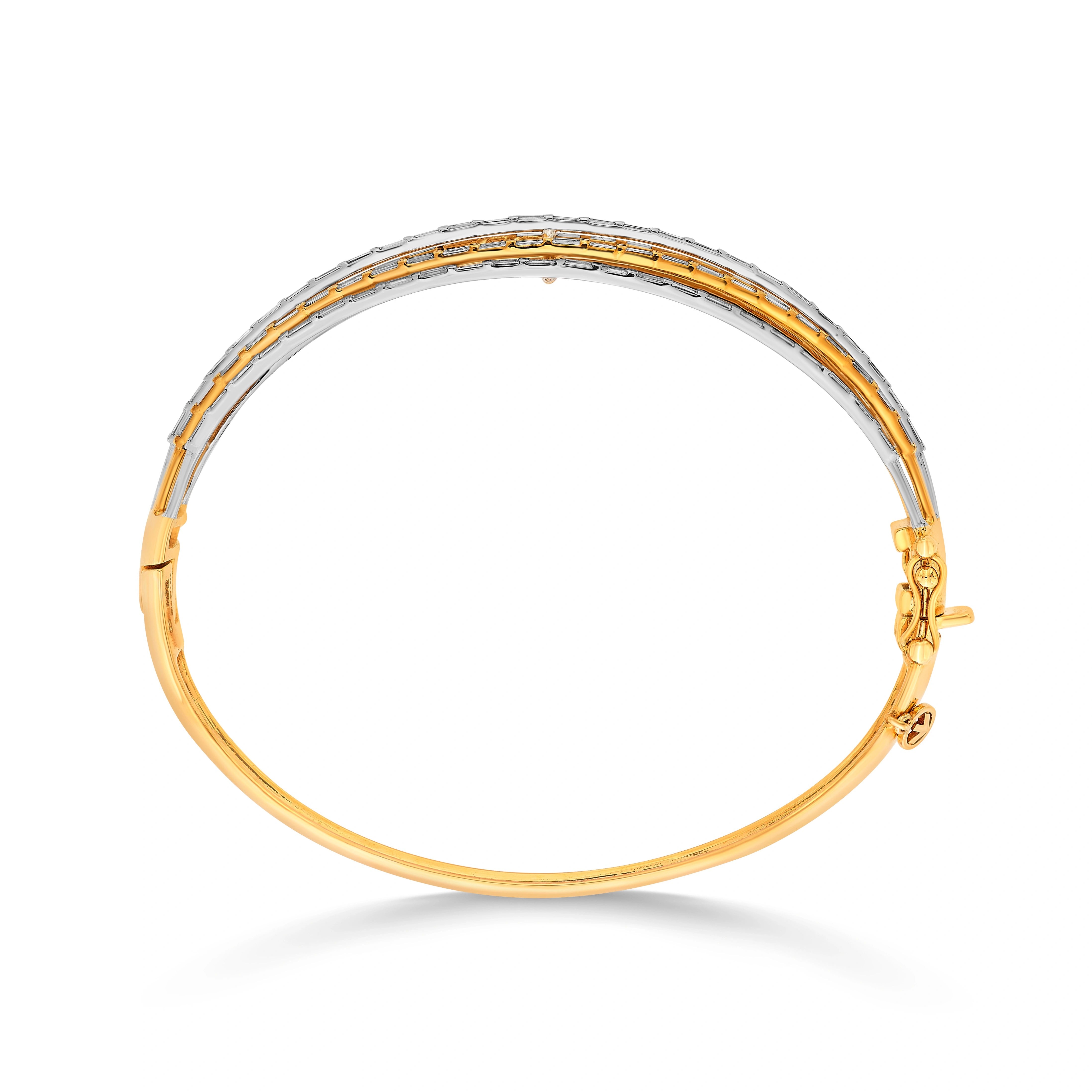 Enchante Radiant Three - Lane Cuff Bracelet - Zen Diamond India
