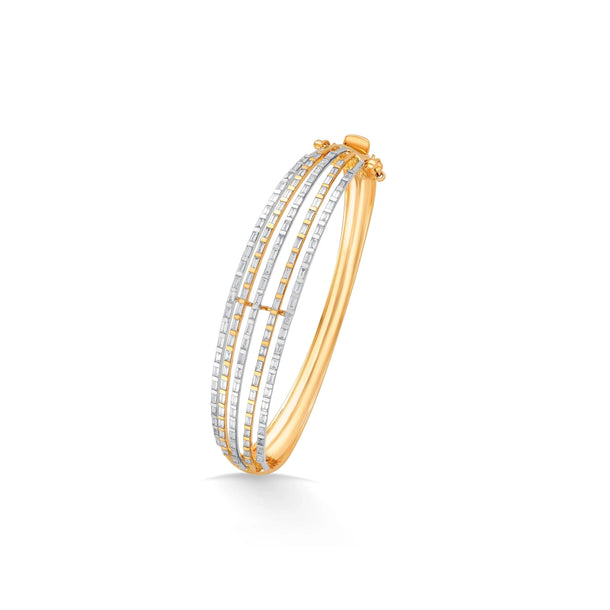 Enchante Radiant Three - Lane Cuff Bracelet - Zen Diamond India