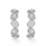 Solitaire Radiant Symphony Hoops - Zen Diamond India