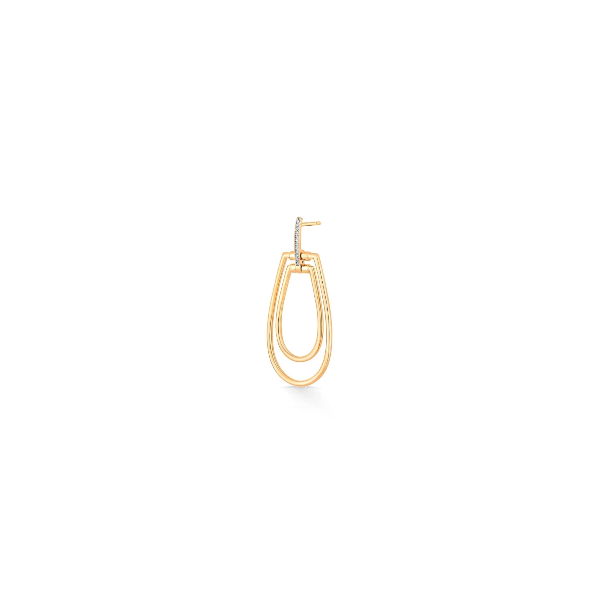 Soiree Golden Loop Glam Earrings - Zen Diamond India