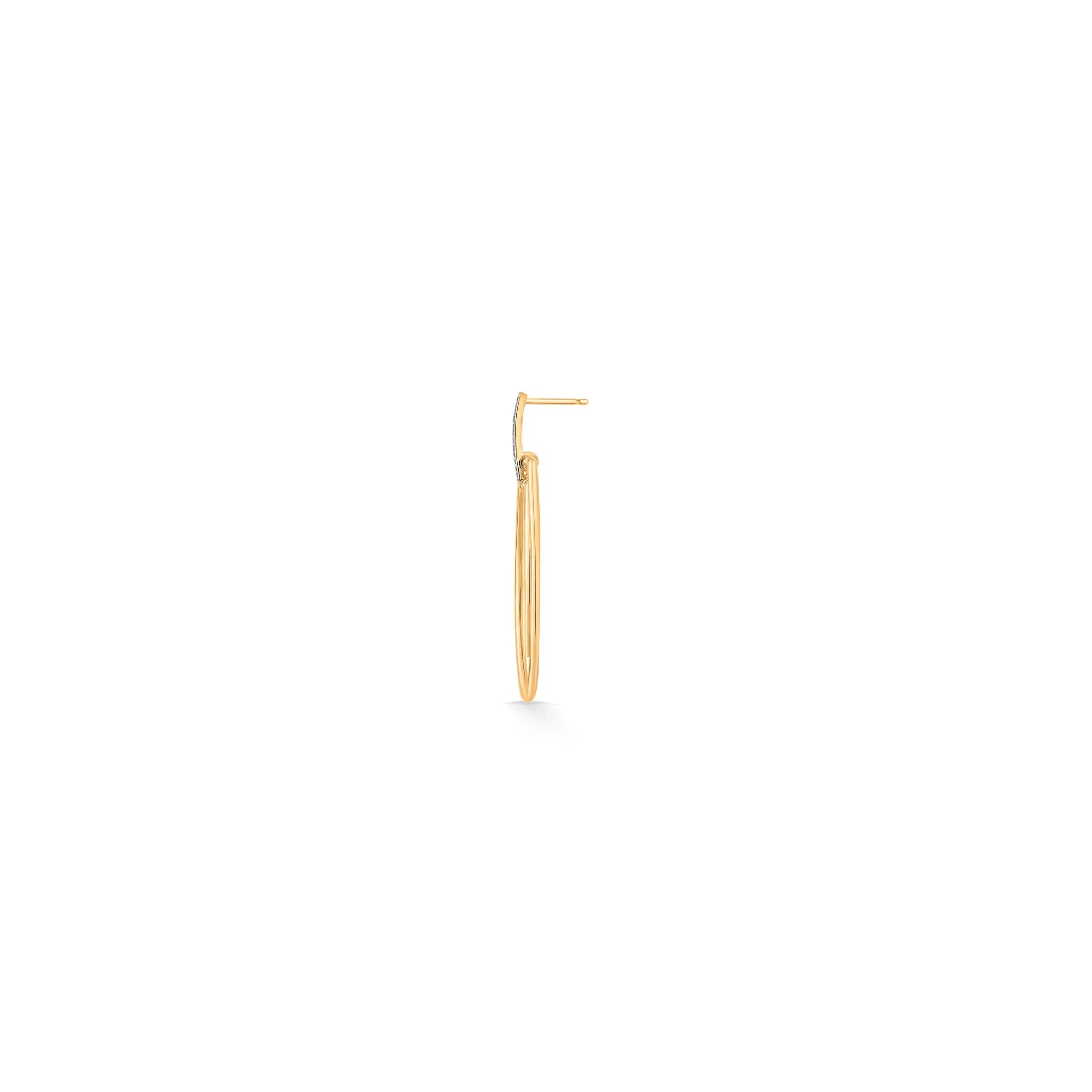 Soiree Golden Loop Glam Earrings - Zen Diamond India