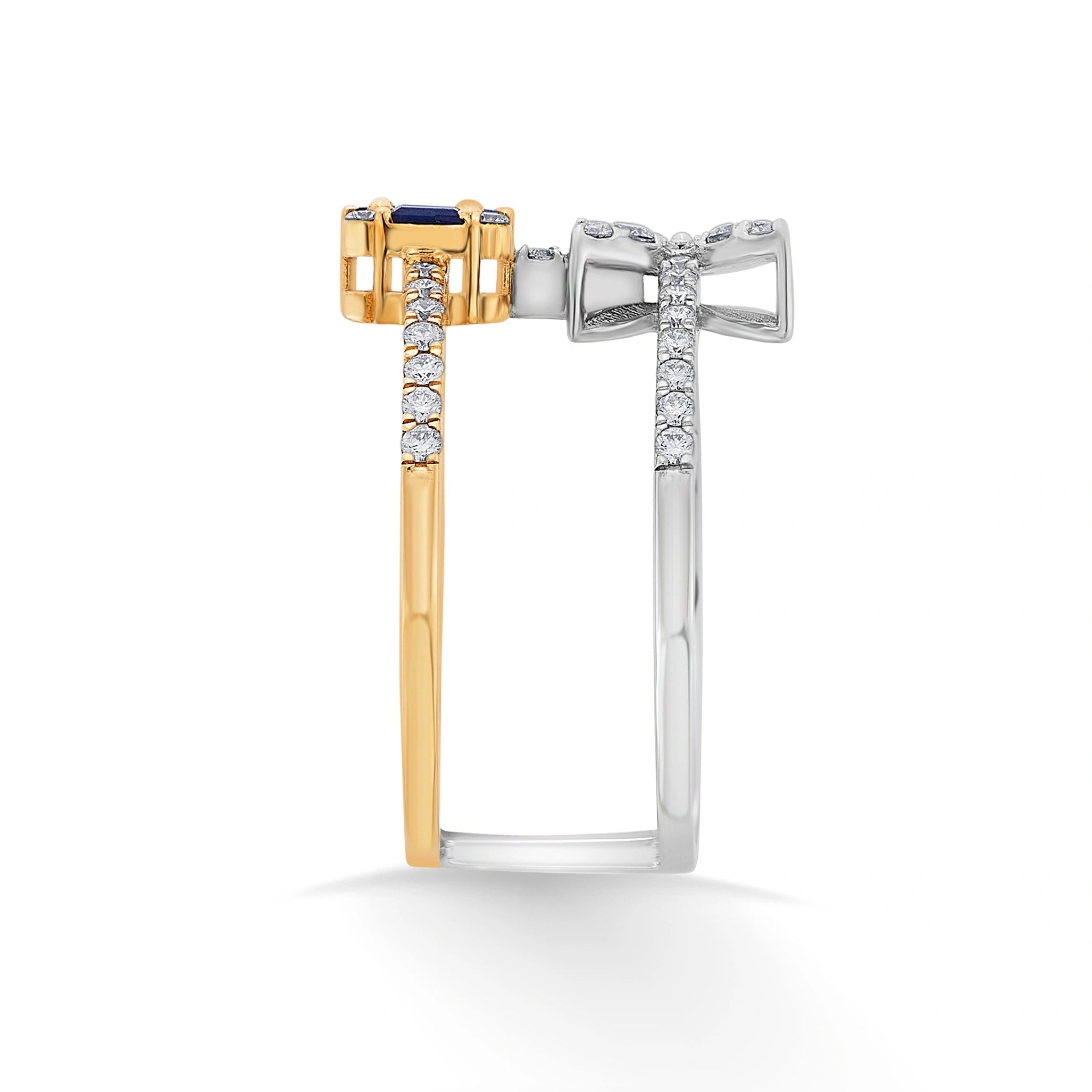 Toren Flutter & Flow Stack Ring - Zen Diamond India