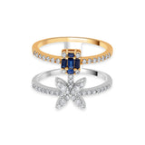 Toren Flutter & Flow Stack Ring - Zen Diamond India