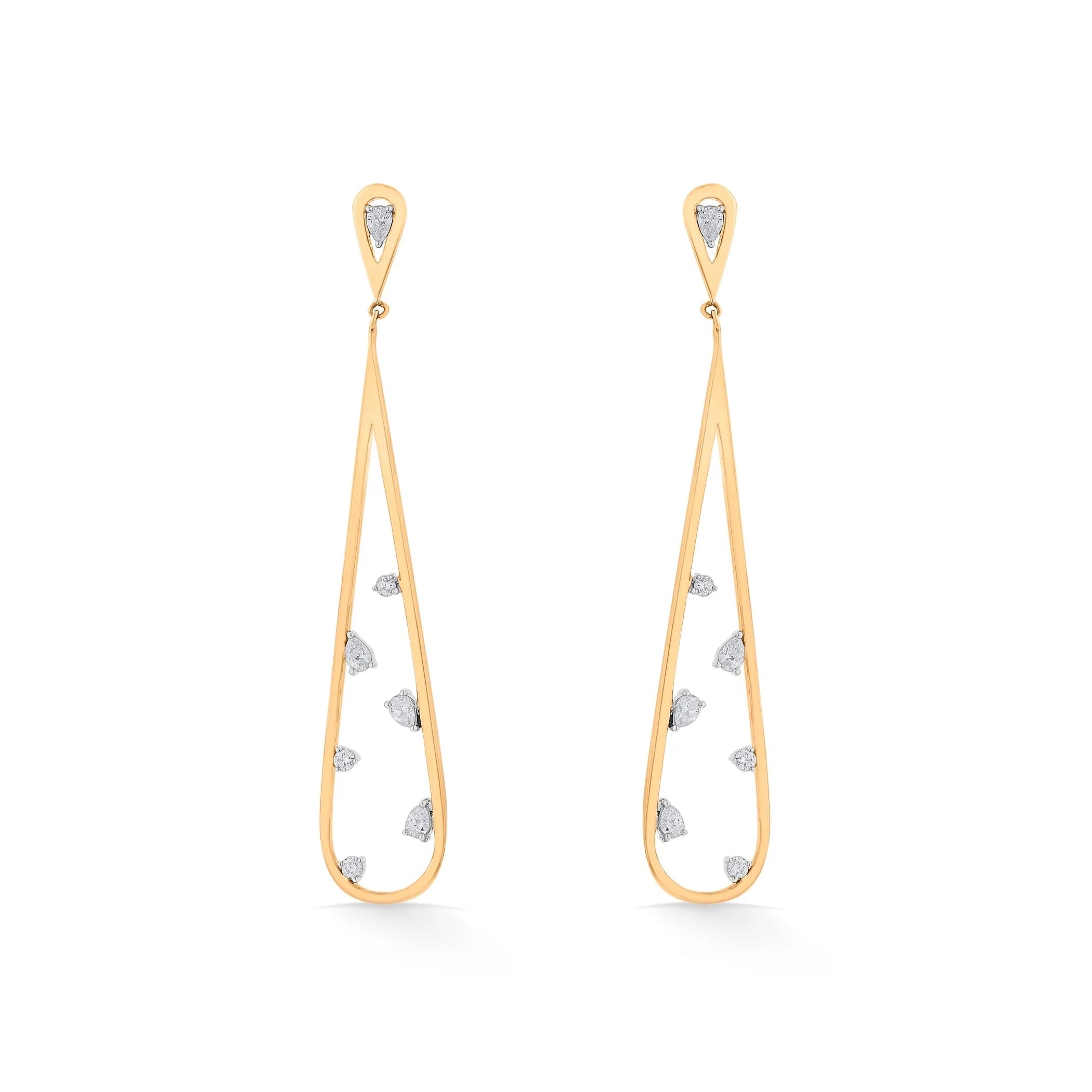 Soiree Glace RainDrop Dangle Earrings - Zen Diamond India