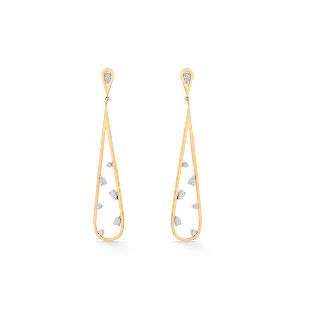 Soiree Glace RainDrop Dangle Earrings - Zen Diamond India