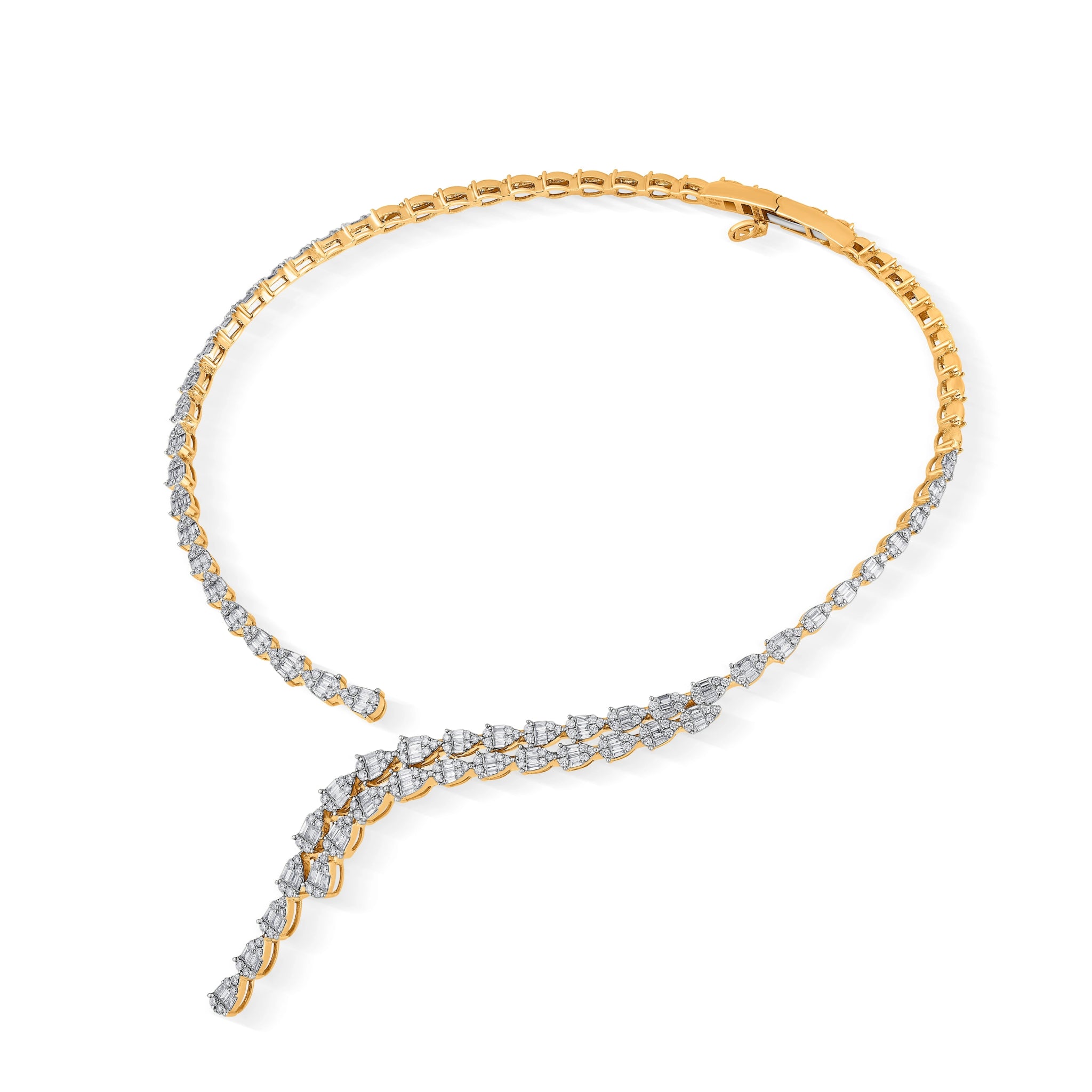 Enchante Shimmer Fall Necklace - Zen Diamond India