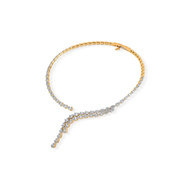 Enchante Shimmer Fall Necklace - Zen Diamond India