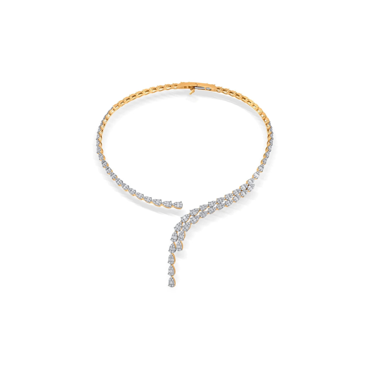 Enchante Shimmer Fall Necklace - Zen Diamond India