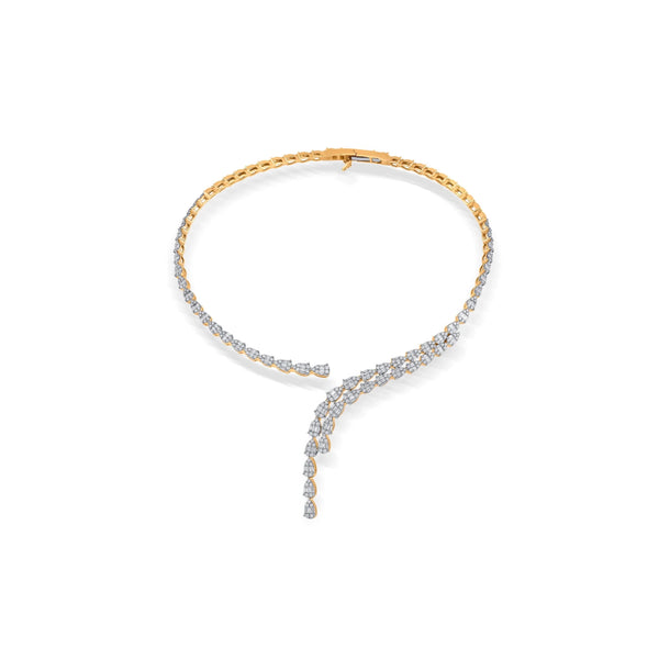Enchante Shimmer Fall Necklace - Zen Diamond India