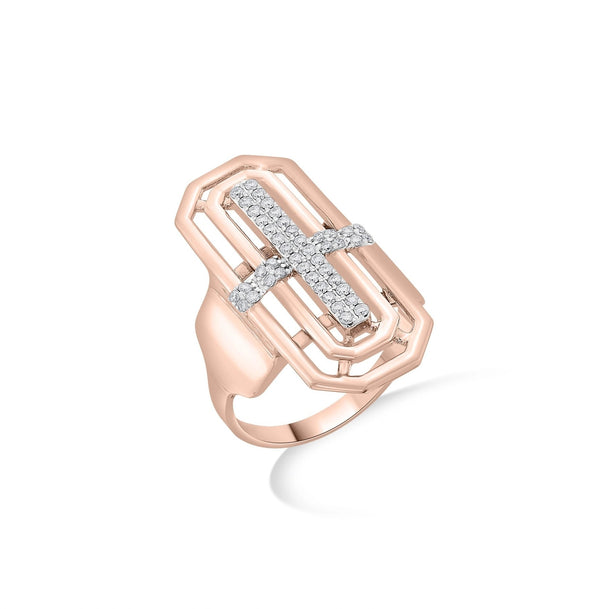 Soiree Deco Dazzle Cage Ring - Zen Diamond India