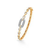 Cuban Interlock Sparkle Bangle