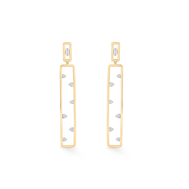 Soiree Linear Drop Earrings - Zen Diamond India