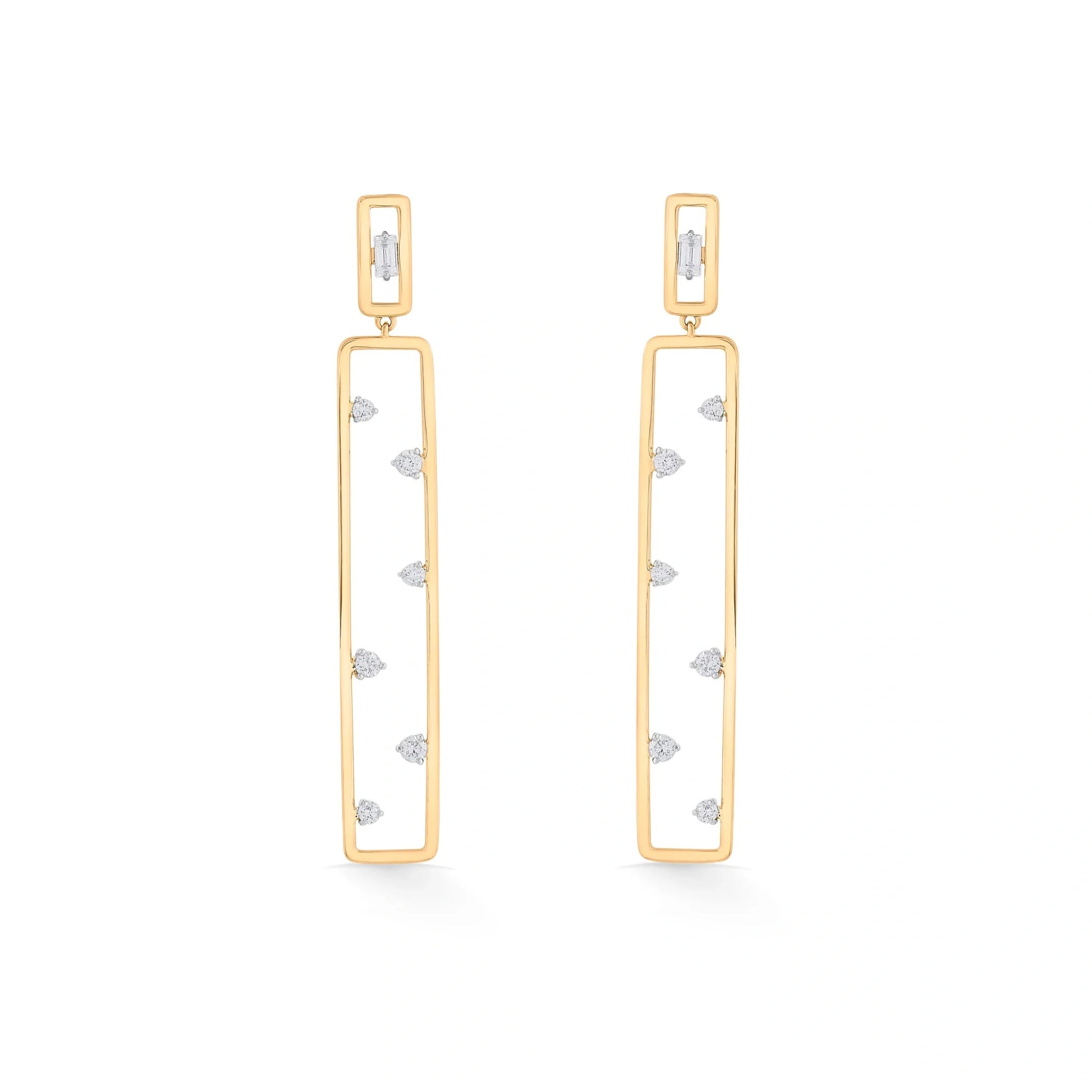 Soiree Linear Drop Earrings - Zen Diamond India