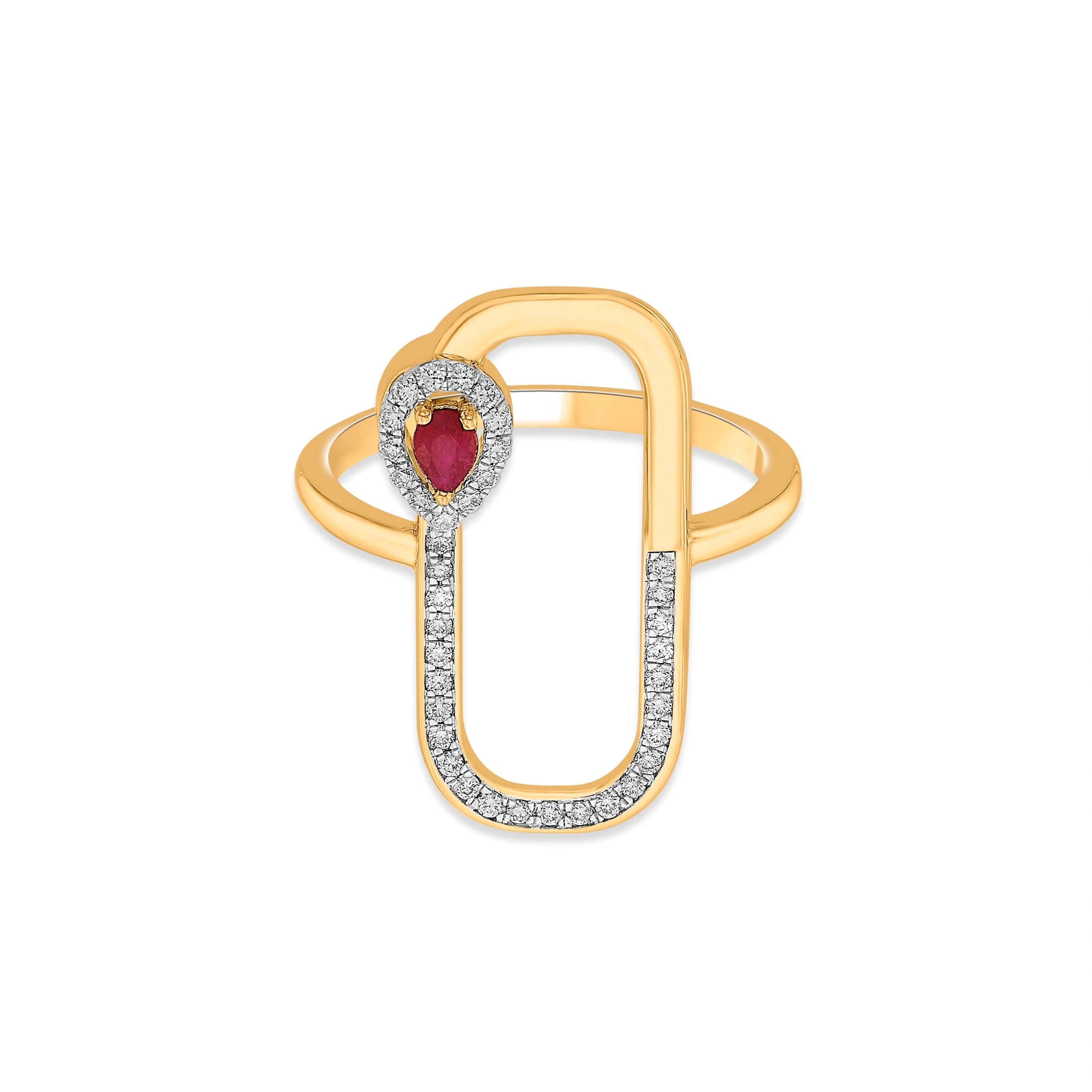 Toren Pear Drop Luxe Ring - Zen Diamond India