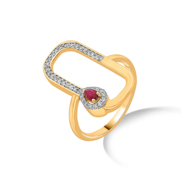 Toren Pear Drop Luxe Ring - Zen Diamond India