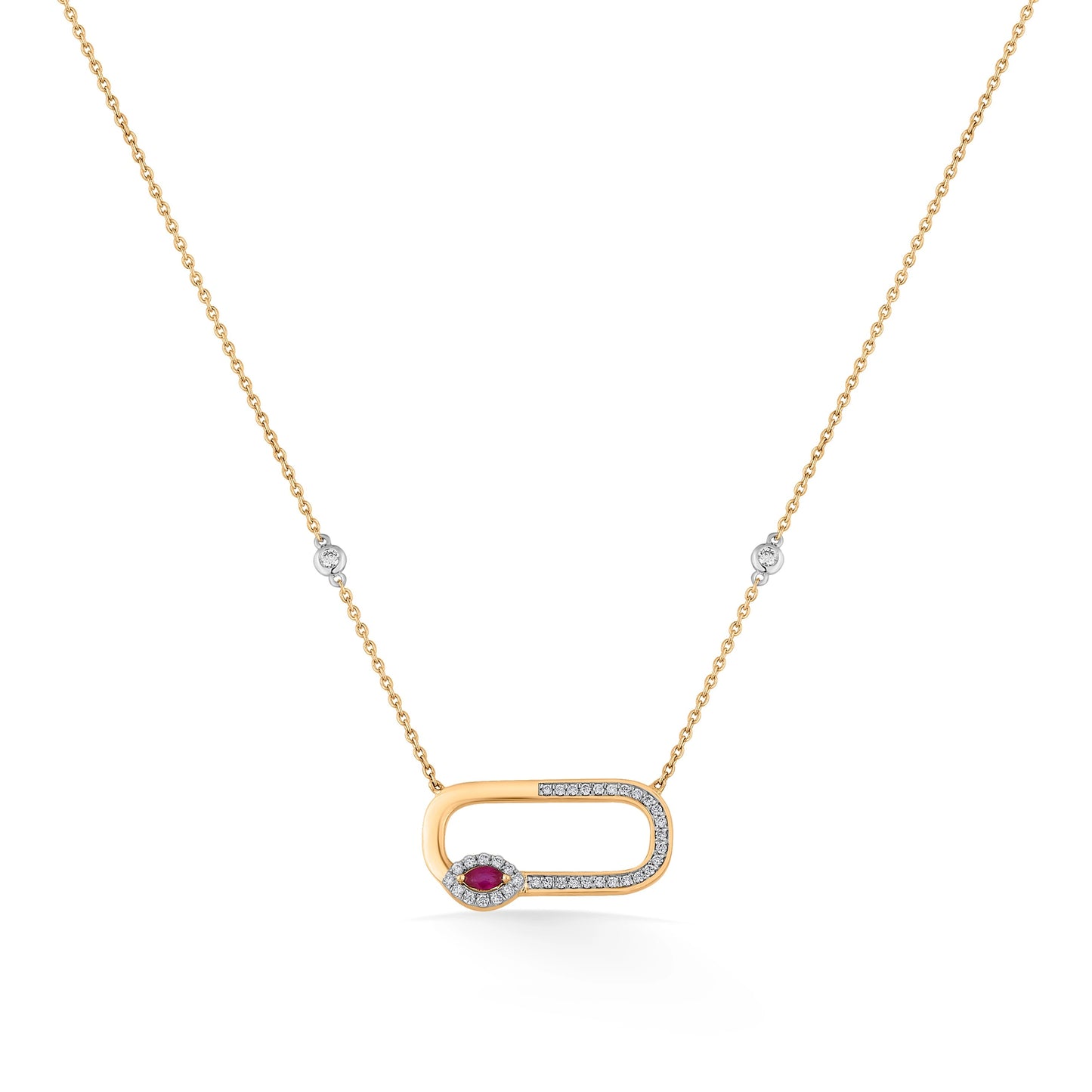 Ruby Loop Luxe Pendant - Zen Diamond India
