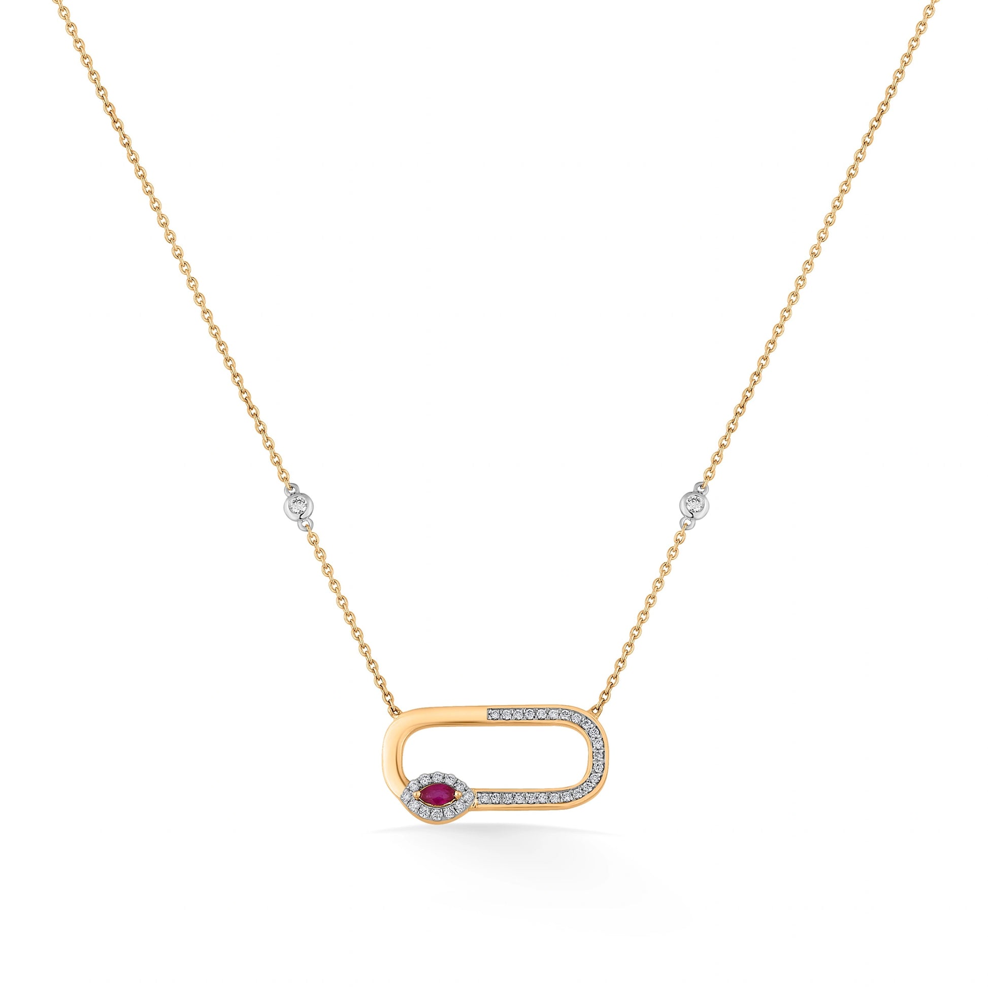 Ruby Loop Luxe Pendant - Zen Diamond India