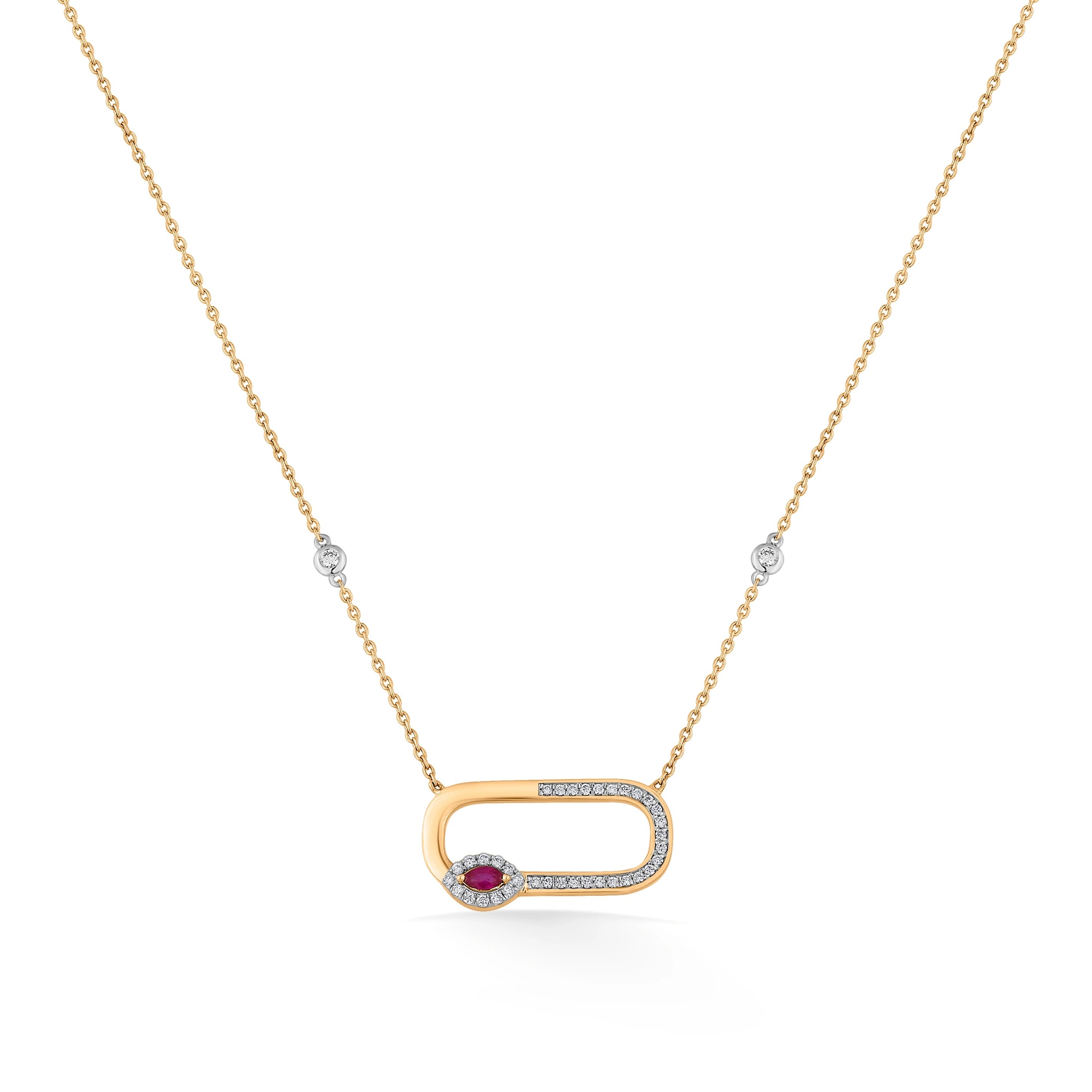 Ruby Loop Luxe Pendant - Zen Diamond India