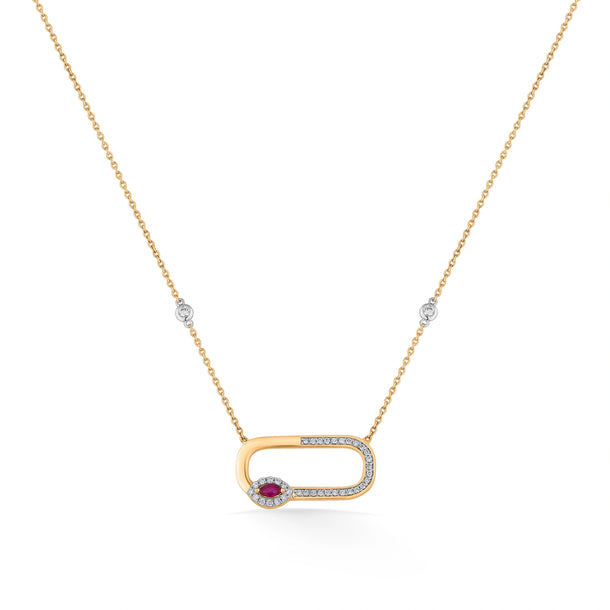 Ruby Loop Luxe Pendant - Zen Diamond India