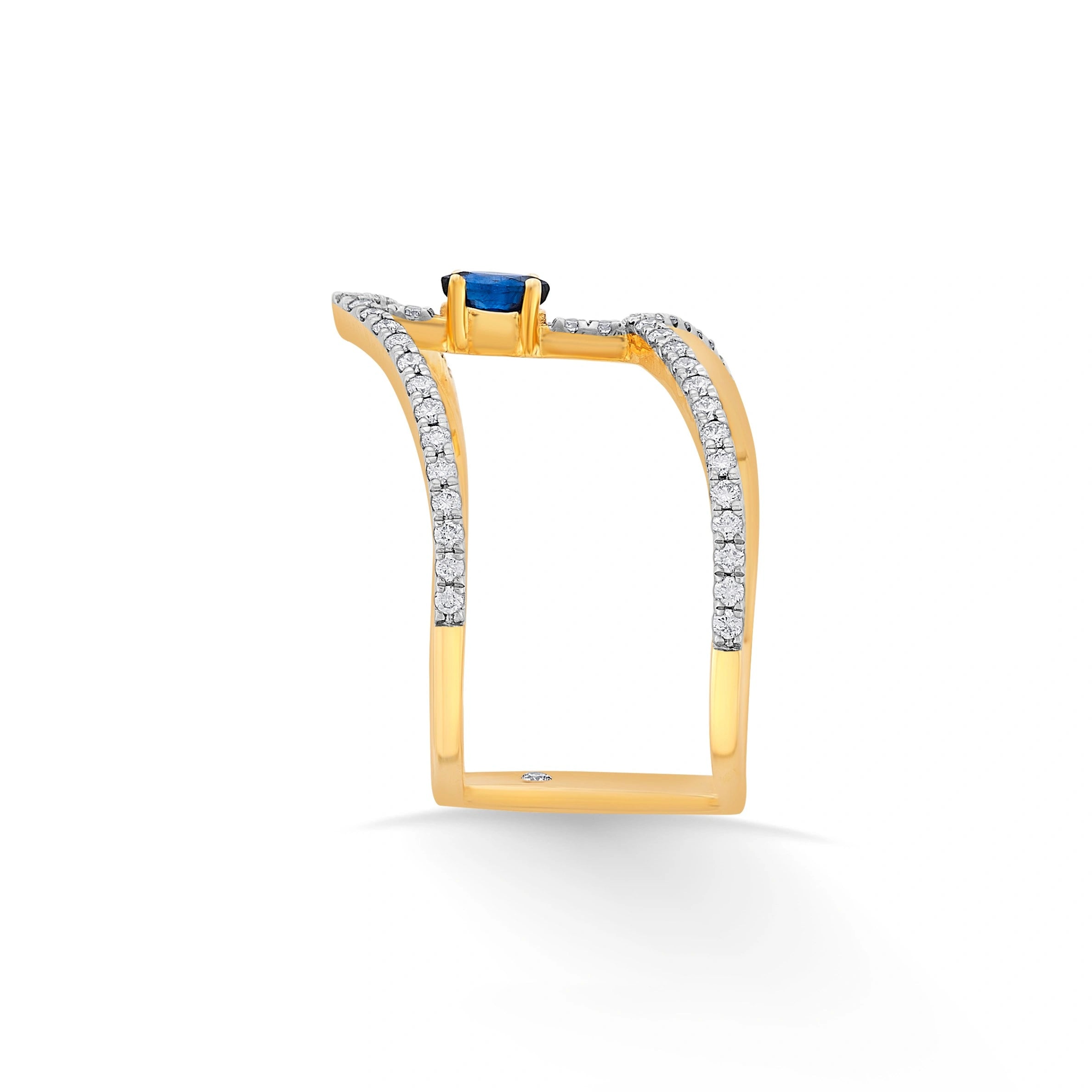 Toren Sapphire Vortex Ring - Zen Diamond India