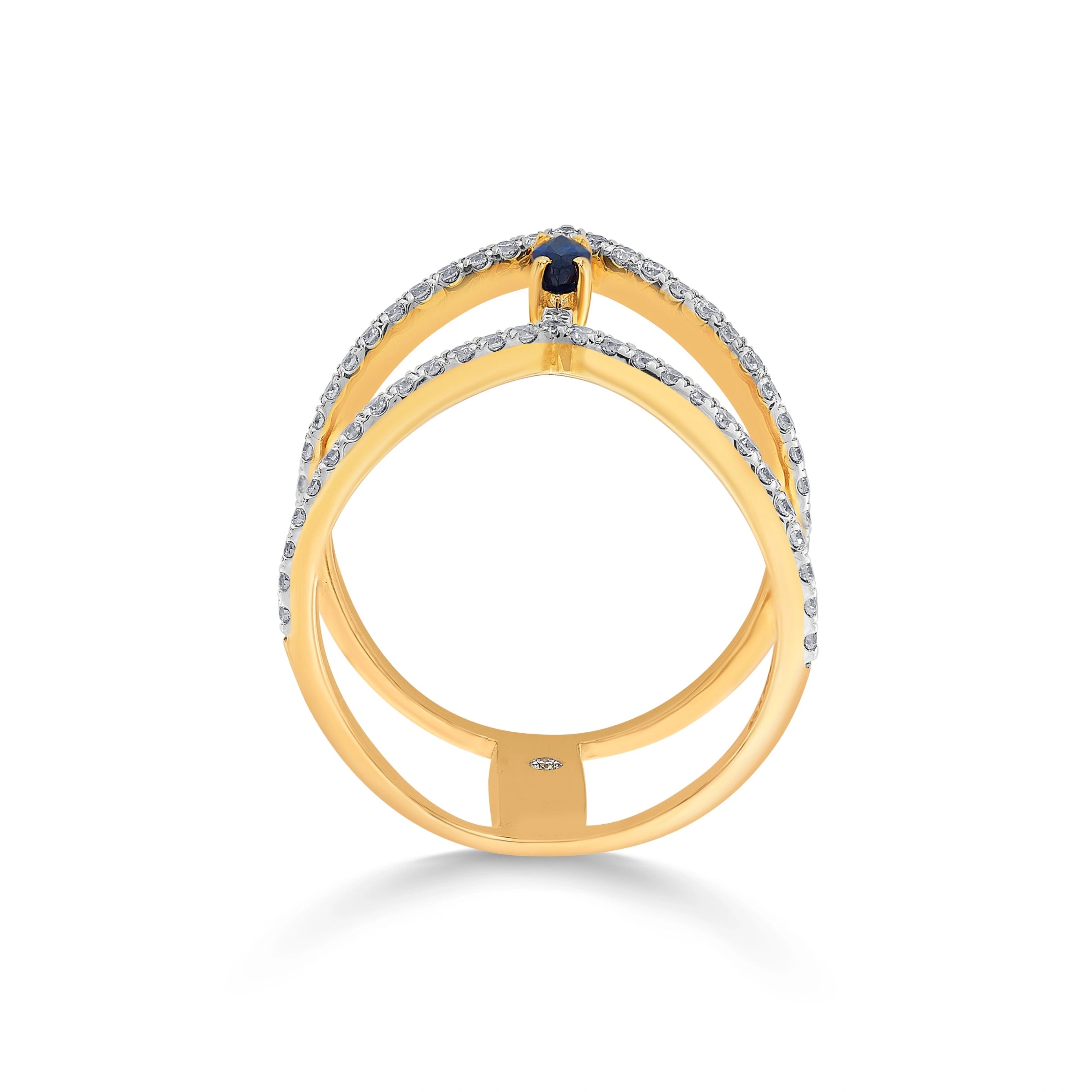 Toren Sapphire Vortex Ring - Zen Diamond India