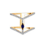 Toren Sapphire Vortex Ring - Zen Diamond India