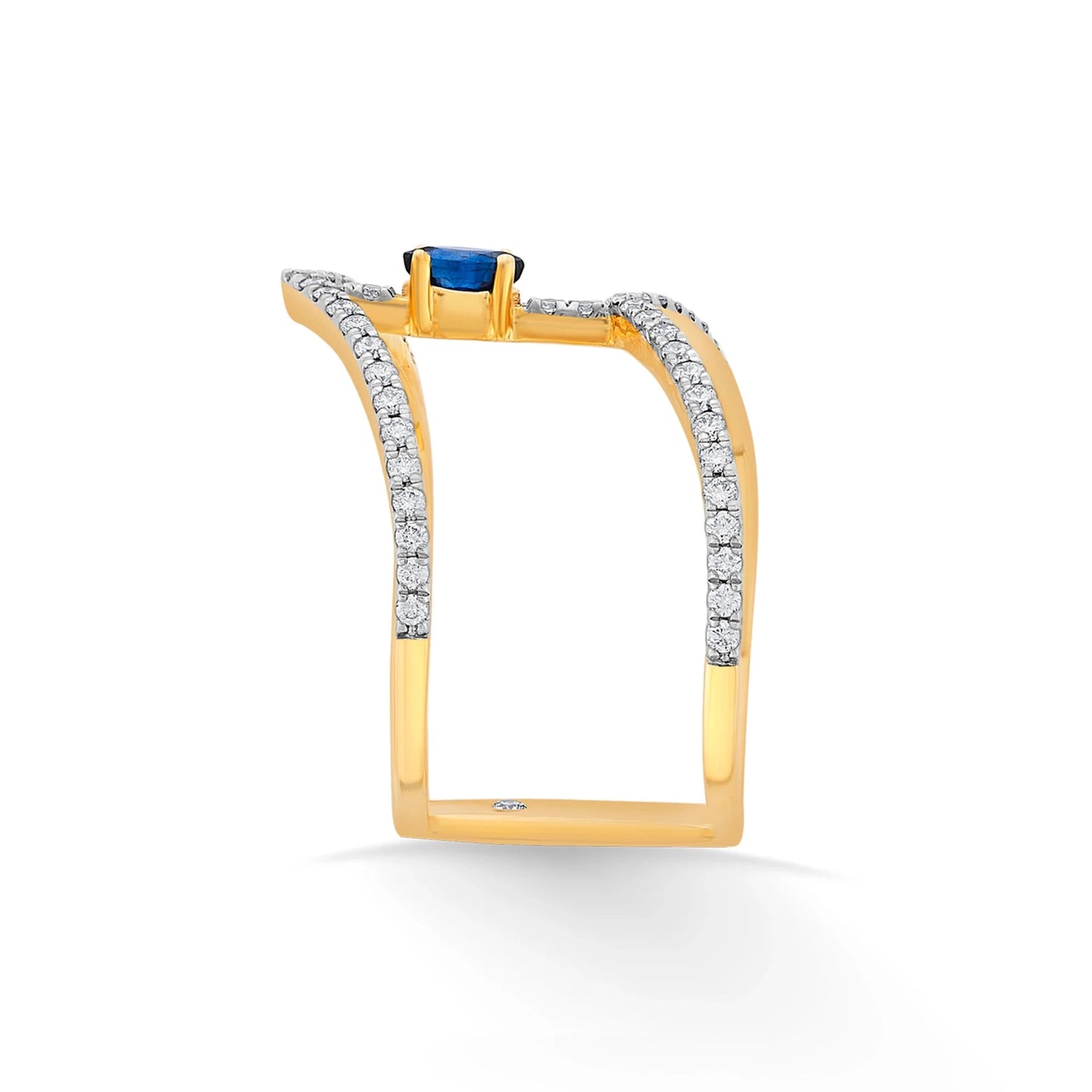 Toren Sapphire Vortex Ring - Zen Diamond India