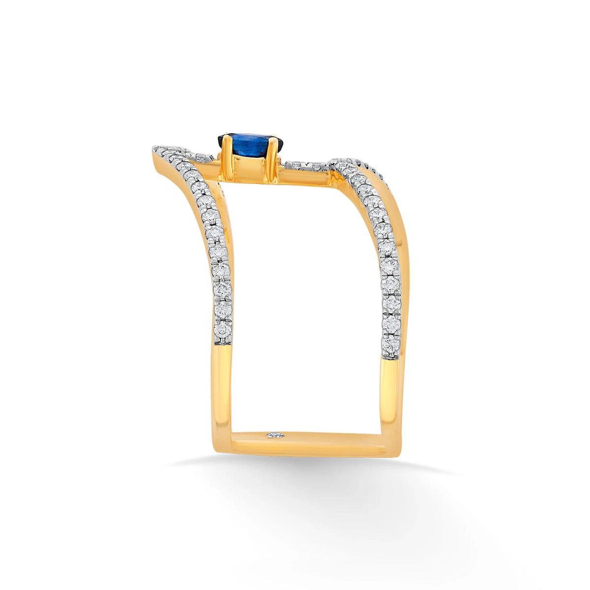 Toren Sapphire Vortex Ring - Zen Diamond India